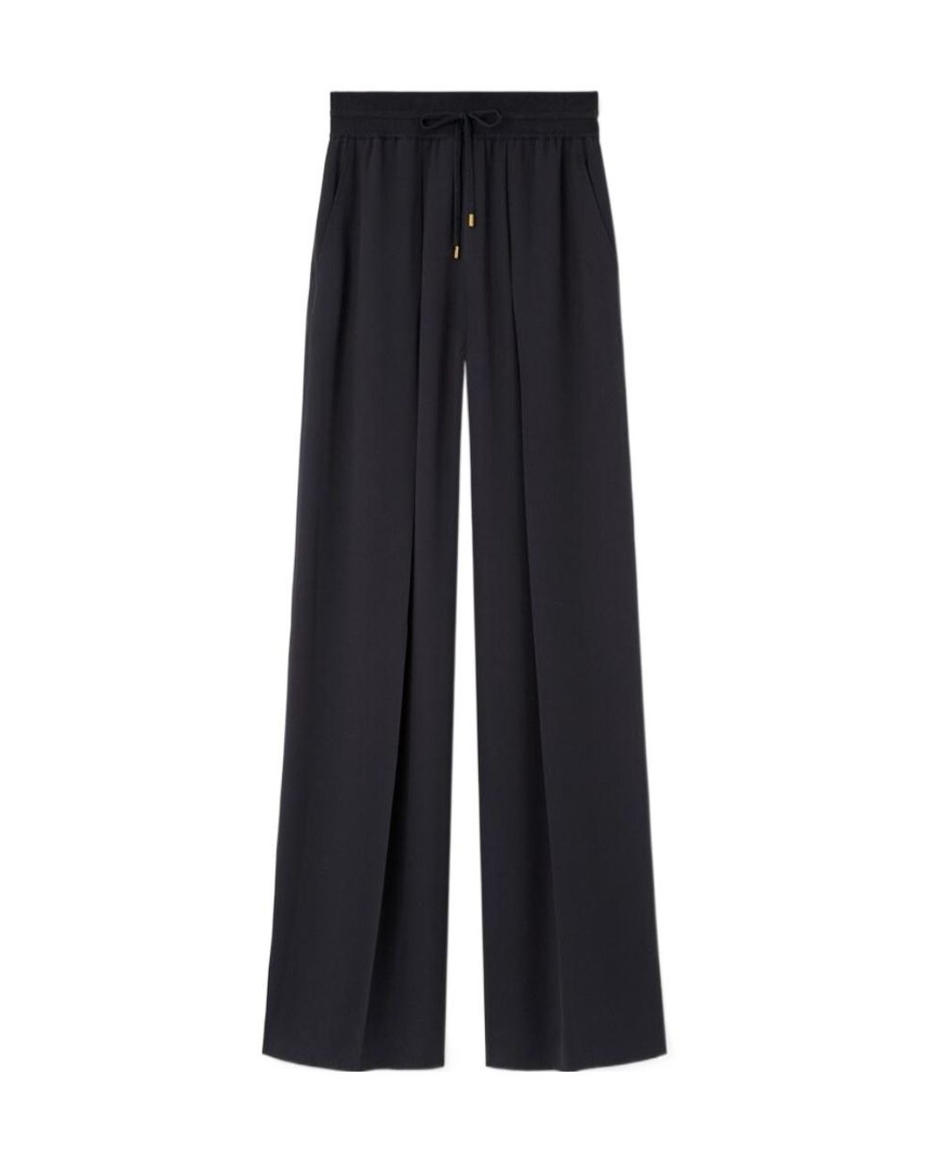 Loro Piana Blue Drawstring Wide-Leg Trousers