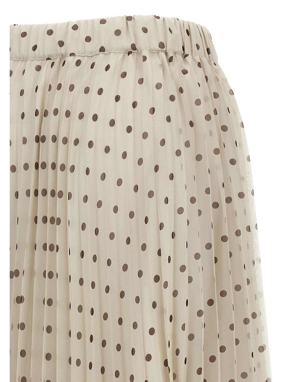 P.A.R.O.S.H. Natural Pallina Polka-Dot Maxi Skirt