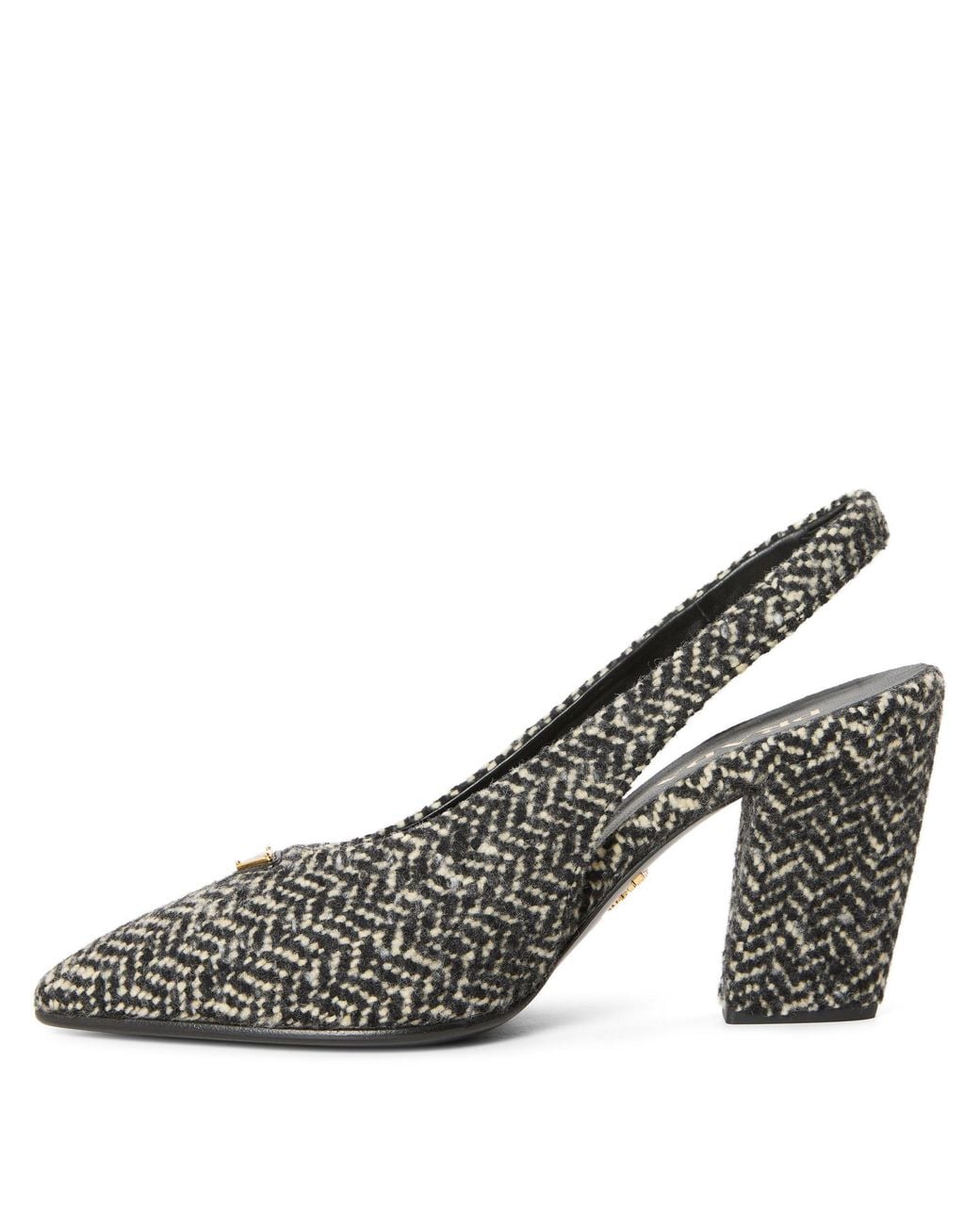 Prada Metallic Pointed Slingback Pumps