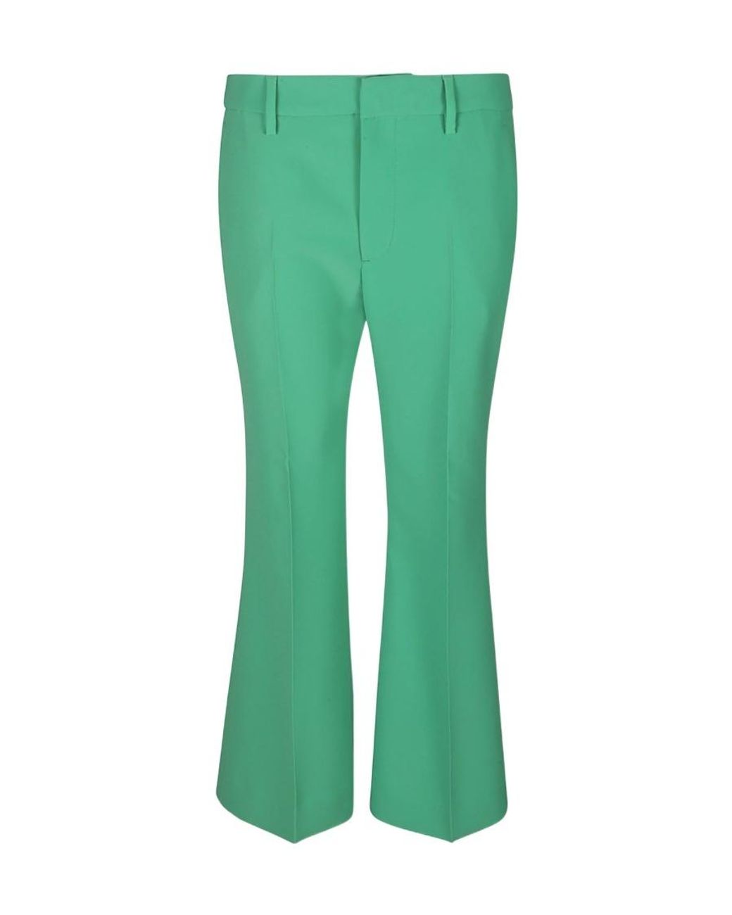 DSquared² Green Kick-Flare Cropped Trousers