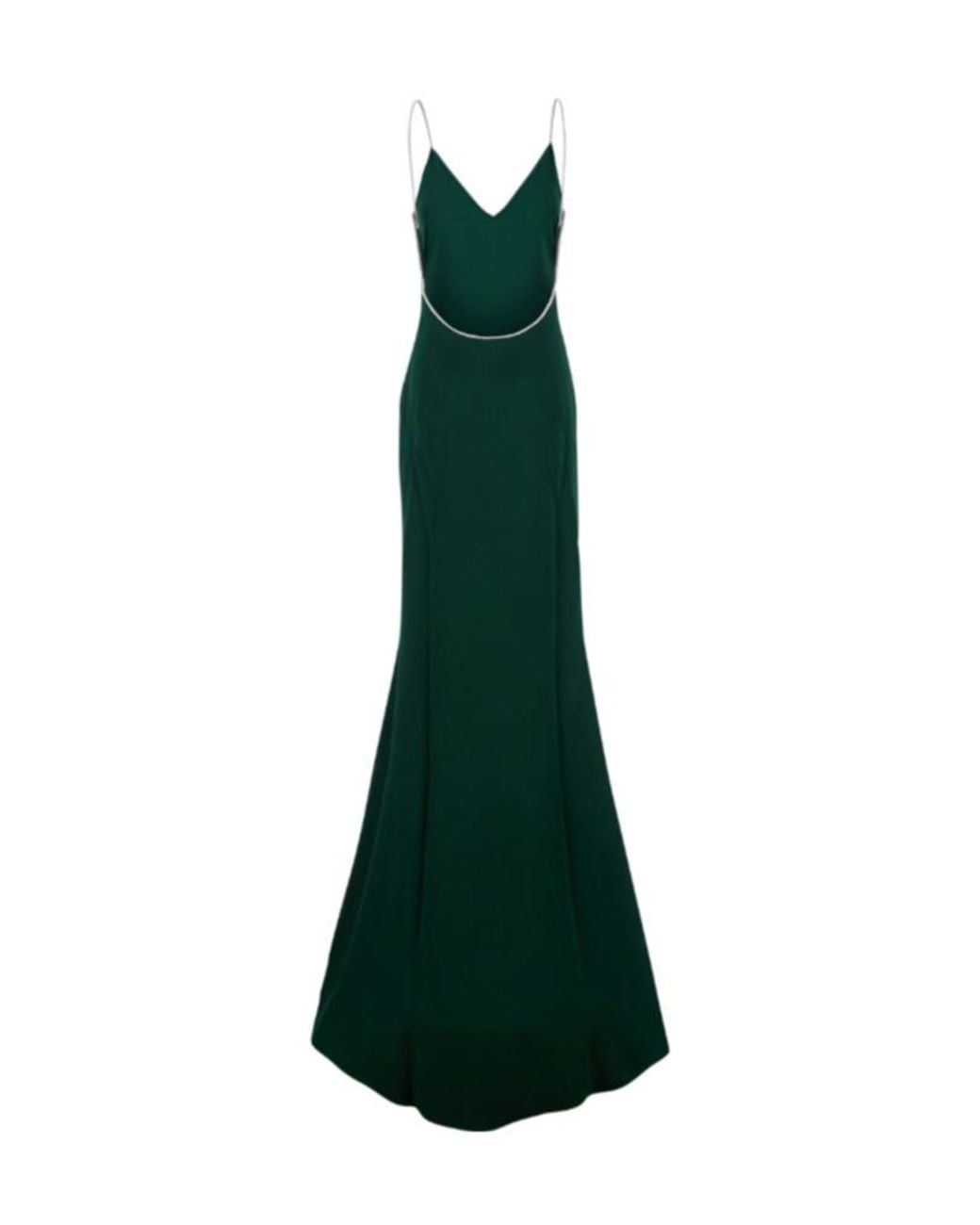 Tom Ford Green Crystal-Trim Strappy Dress
