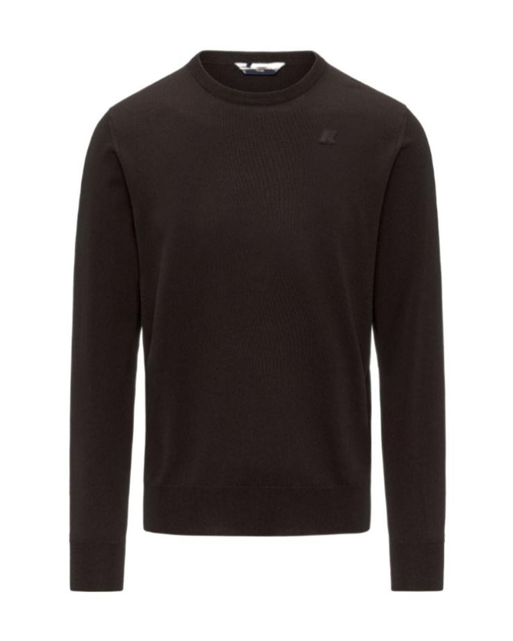 K-Way Black Sebastien Crewneck Pullover for men