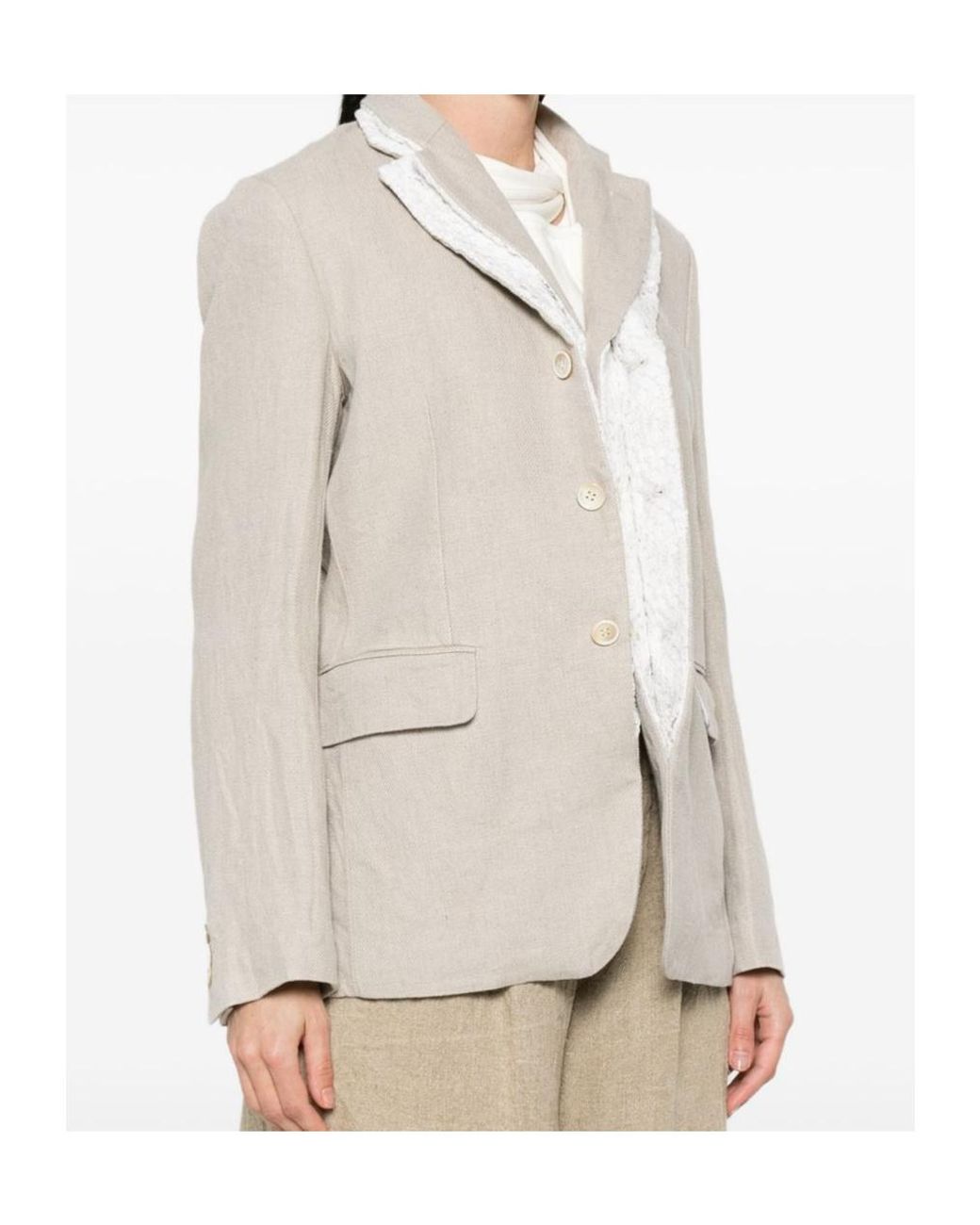 Comme des Garçons White Long Sleeve Jacket