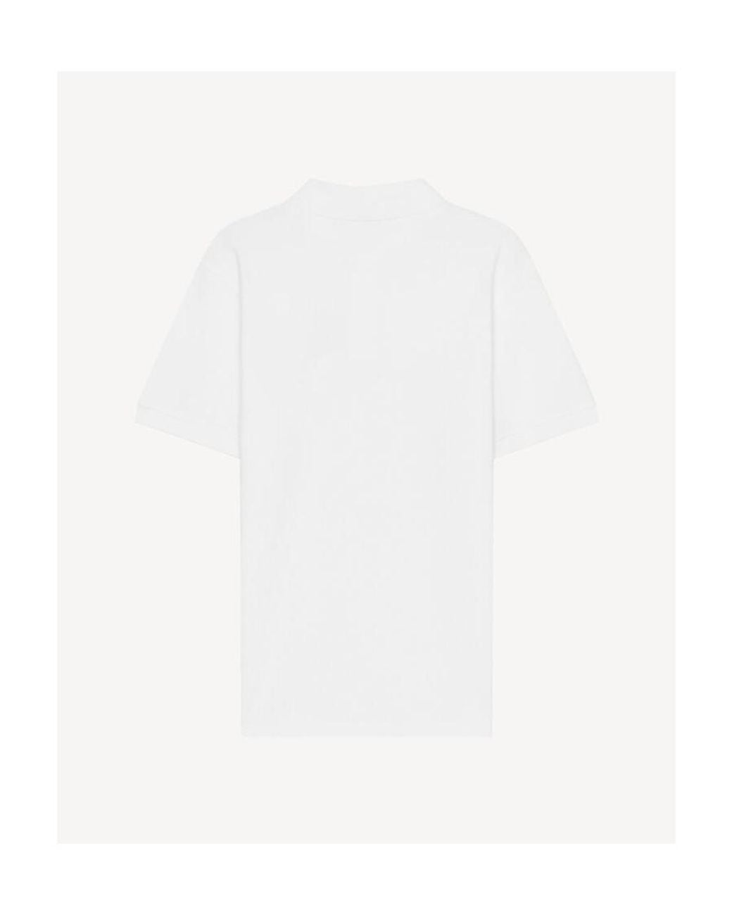 KENZO White Logo Embroidered Short-Sleeved Polo Shirt for men