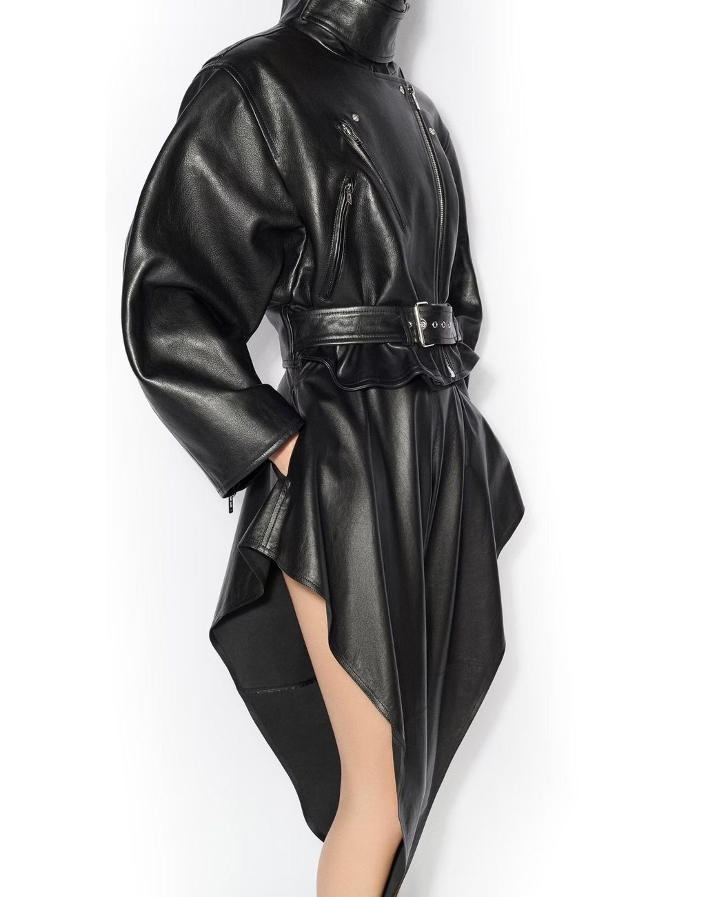Alaïa Black Alaïa Belted High-Neck Jacket