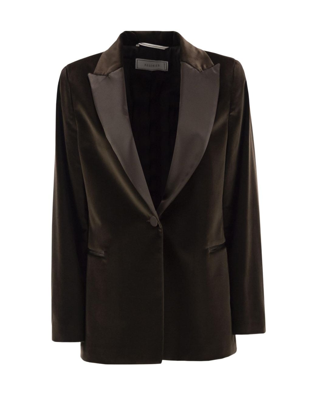Peserico Black Single-Breasted Blazer