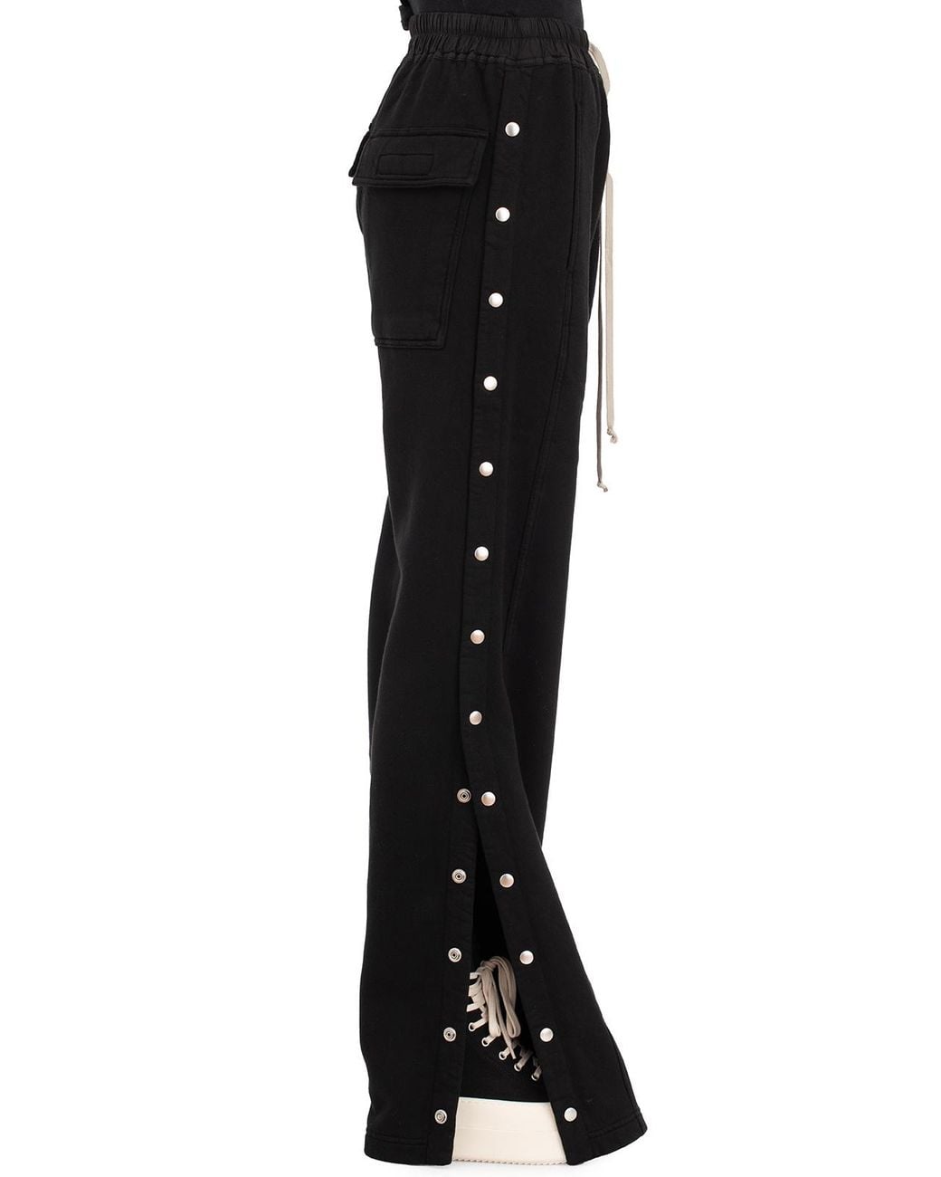 Rick Owens Black Pusher Wide-Leg Trousers