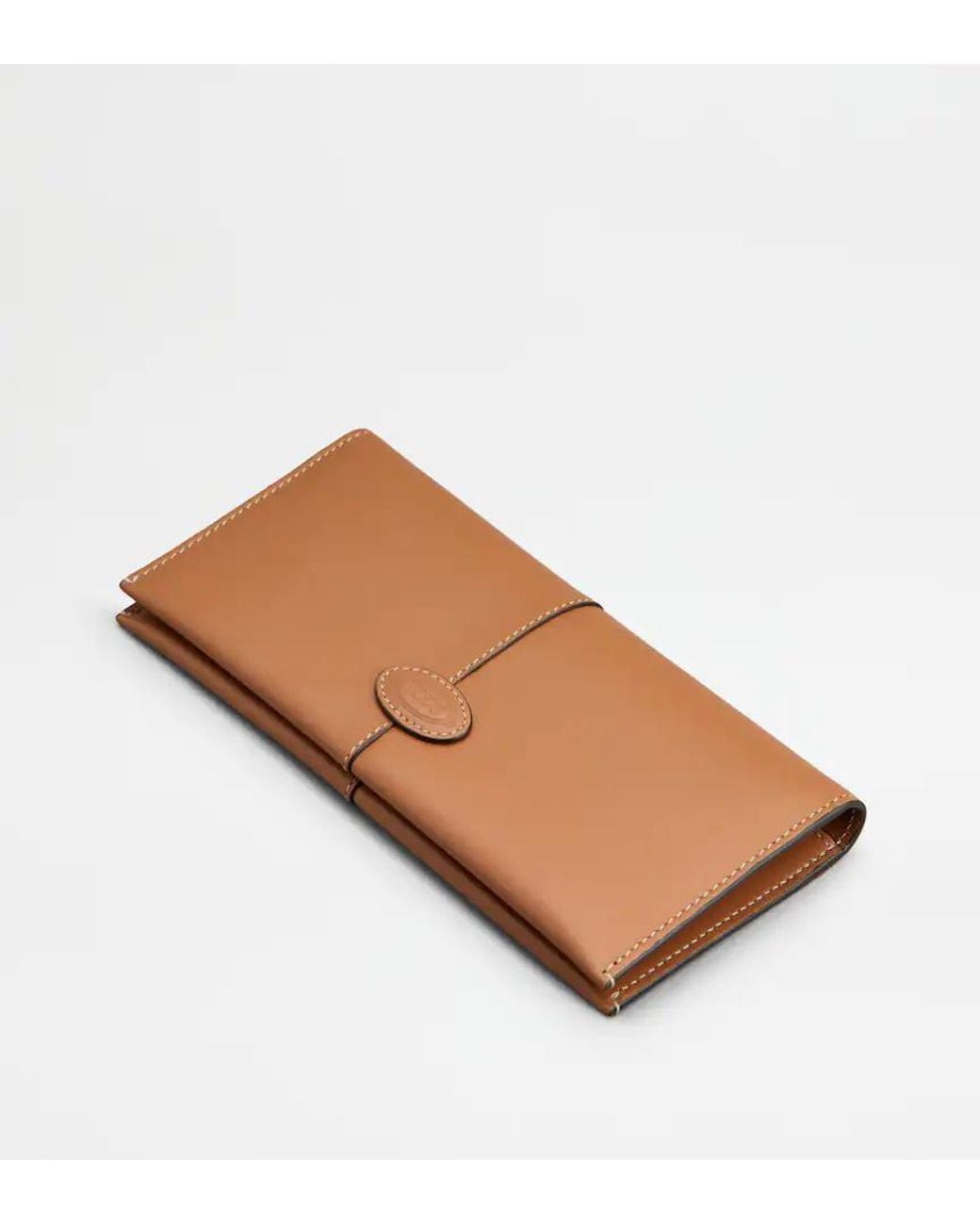 Tod's Brown Vertical Leather Wallet for men