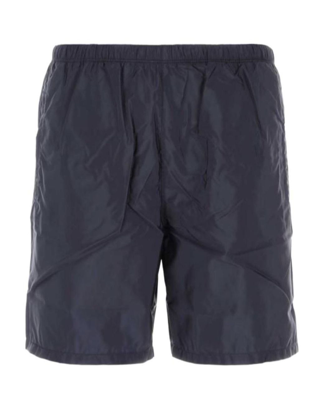 Prada Blue Logo Swimming Trunks for men