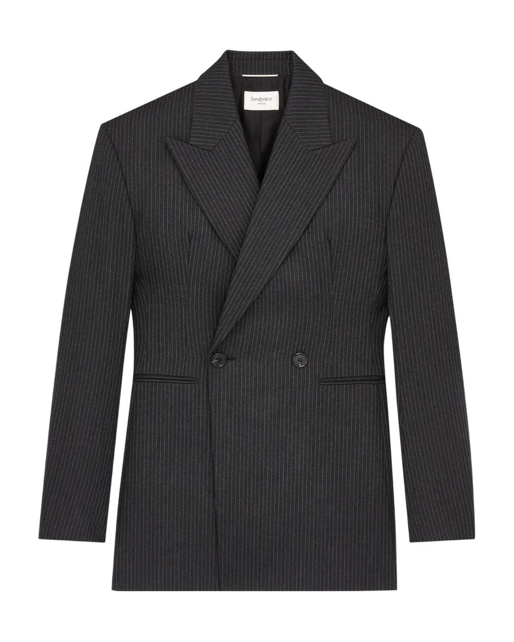 Saint Laurent Black Double-Breasted Jacket for men
