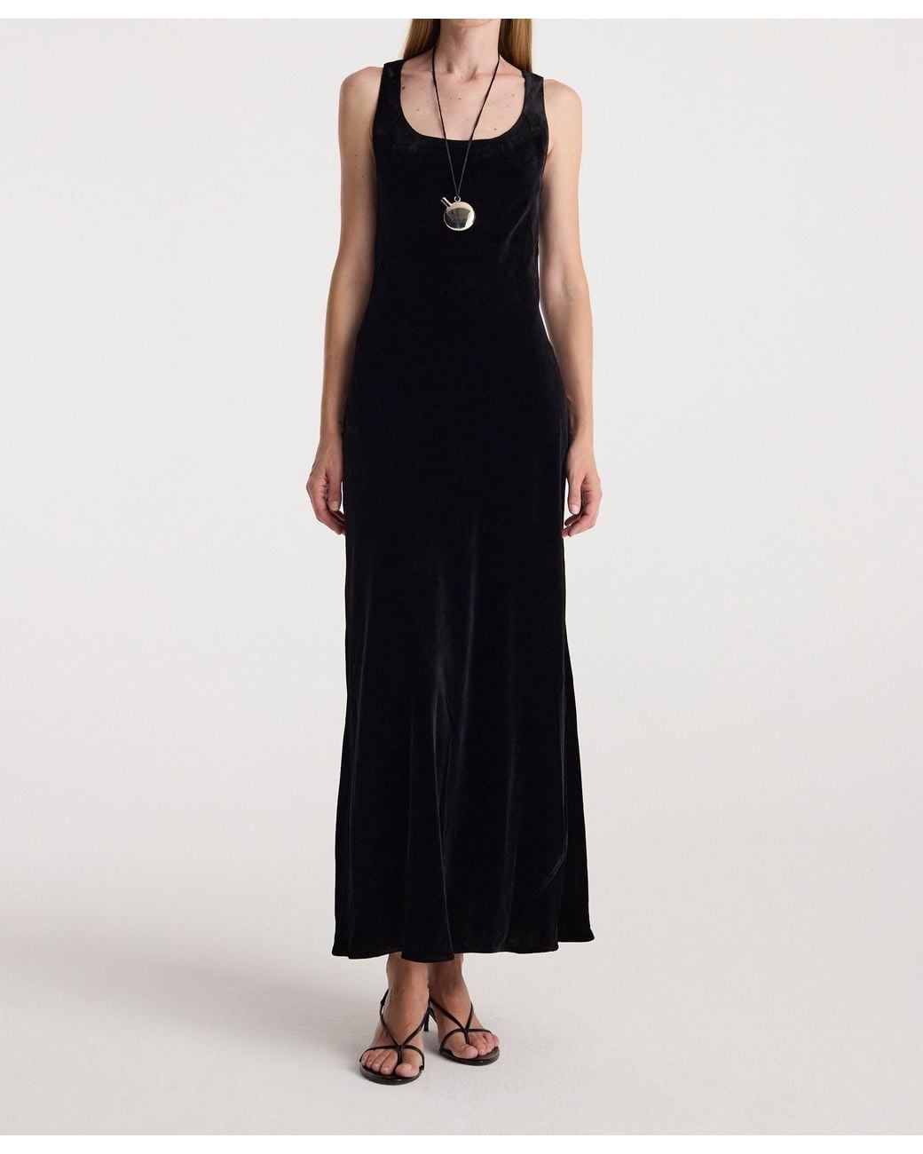 Rohe Black Scoop-Neck Velvet Dress