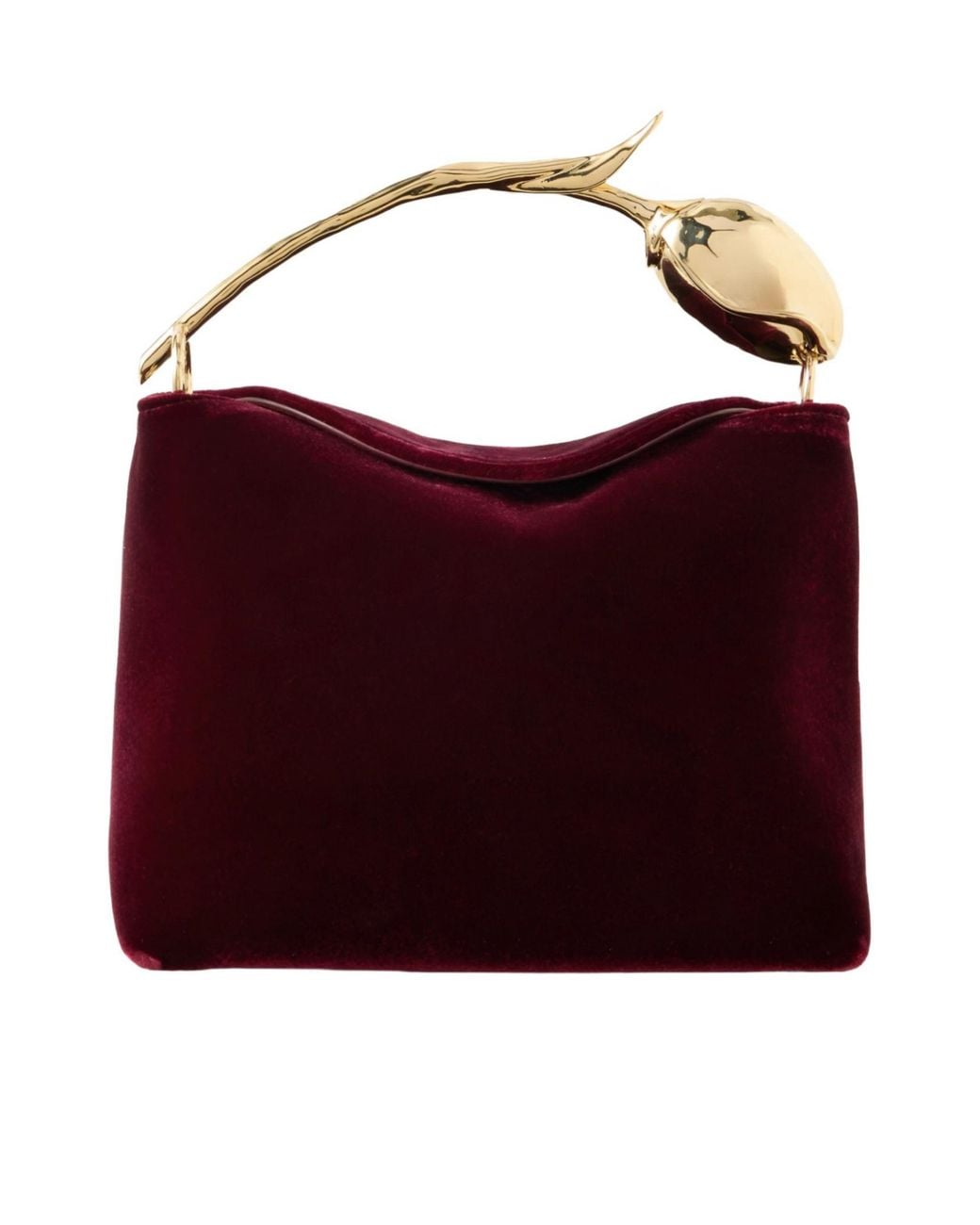 Erdem Red Mini Velvet Clutch