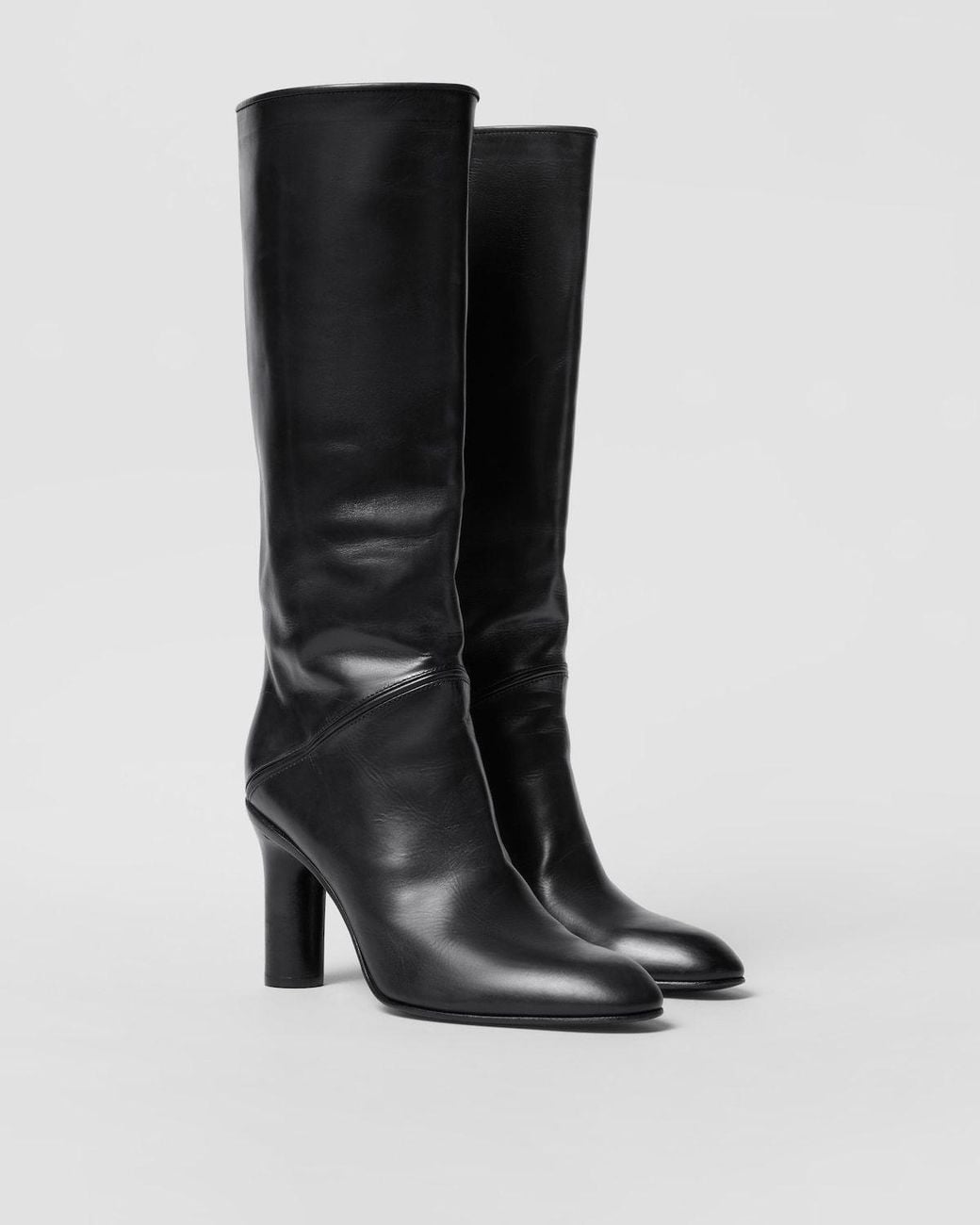 Céline Black Round-Toe Tall Boots