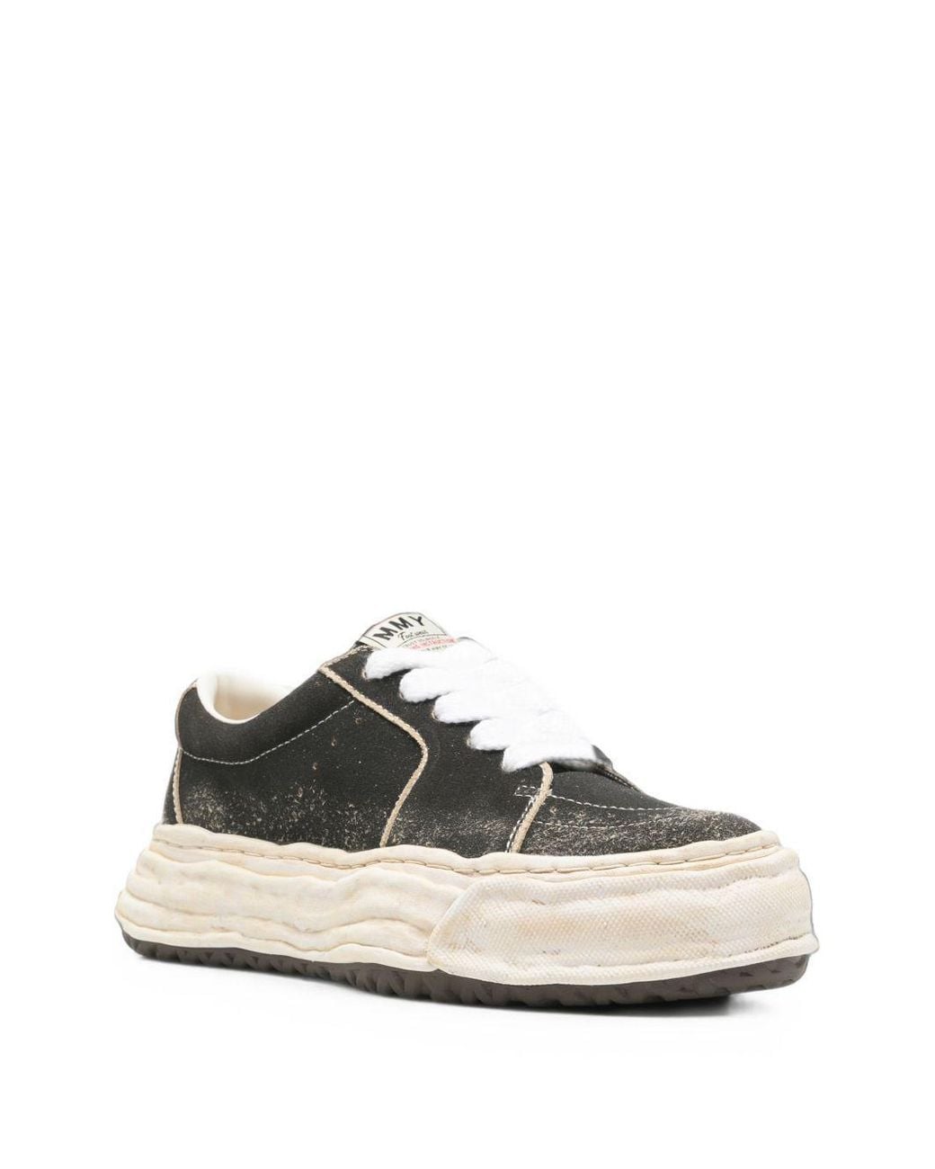 Maison Mihara Yasuhiro Black Eric Overdyed Suede Sneakers for men