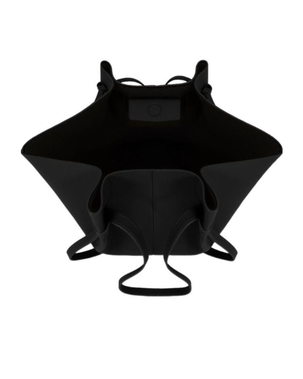 Yuzefi Black Mochi Pebble-Grained Shoulder Bag