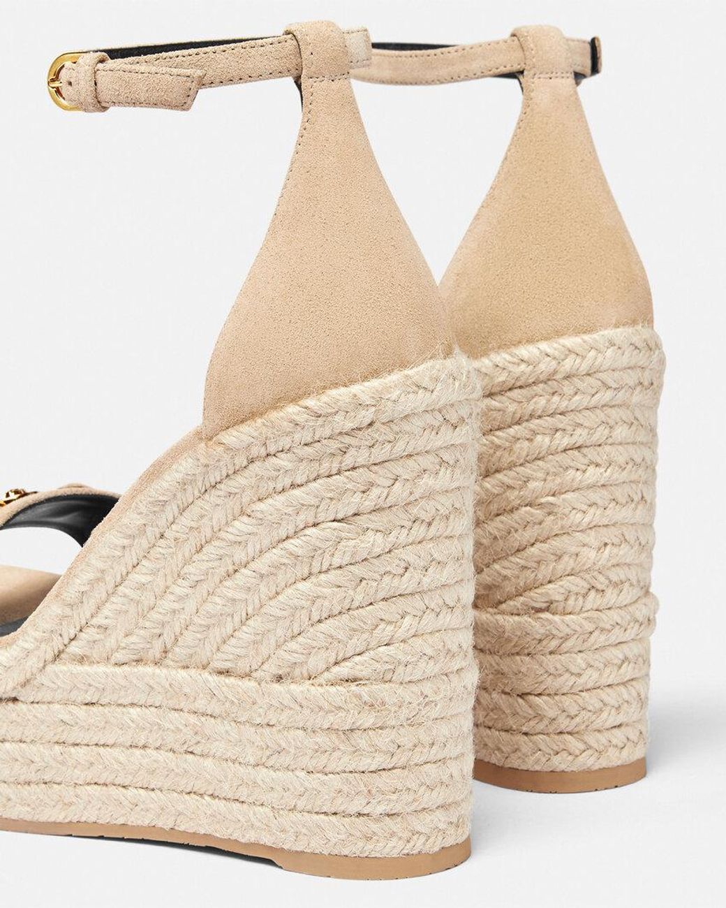 Versace Natural Wedge Sandals