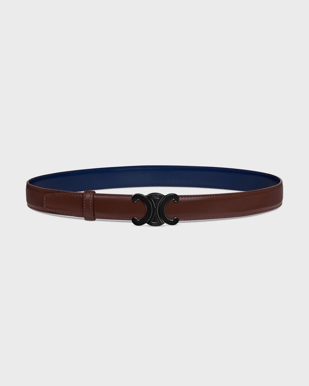 Céline Blue Triomphe Buckle Reversible Strap 25Mm