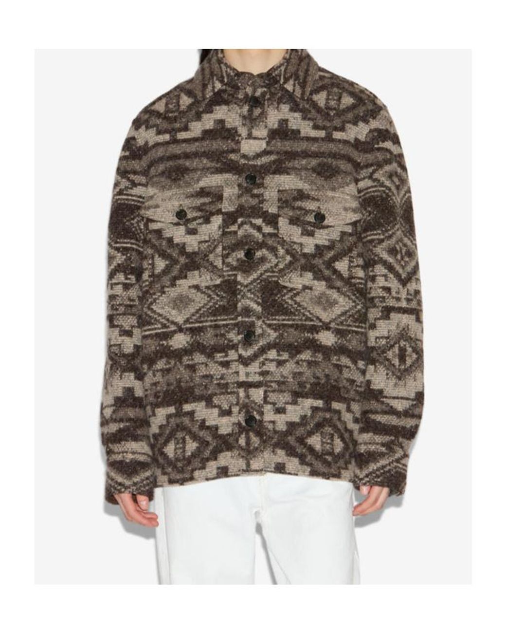 Isabel Marant Gray Kervon Long-Sleeved Shirt for men