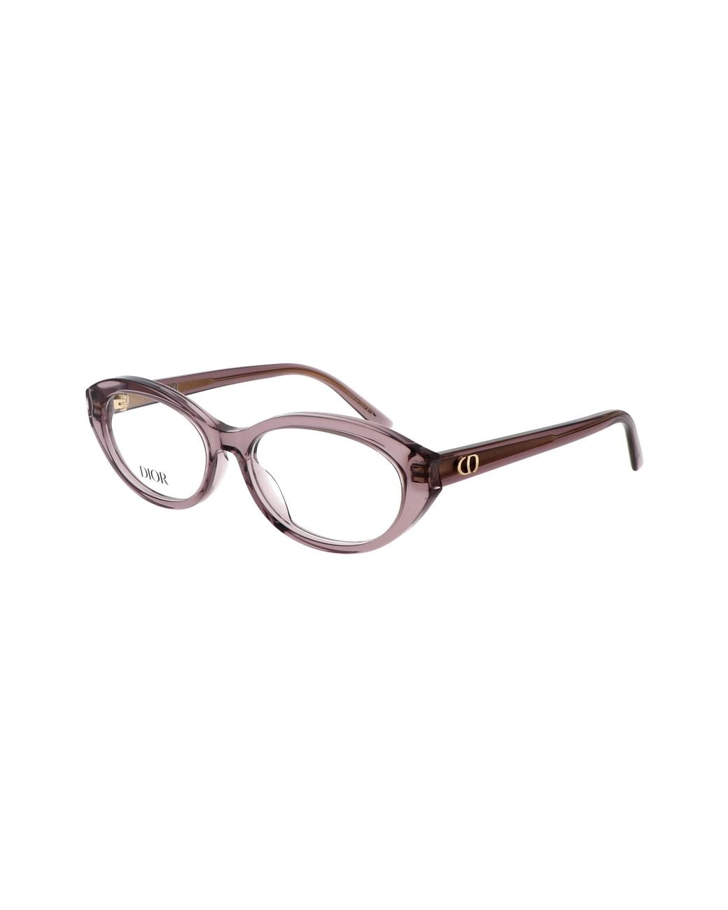Dior White Eyewear Oval Frame Glasses