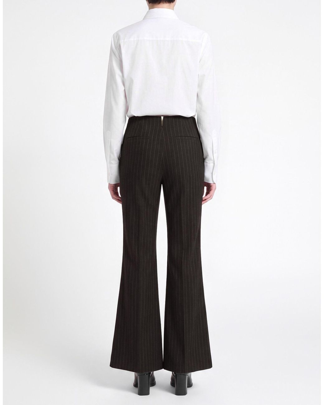 Jacquemus Black Straight-Leg Slim-Striped Wool Trousers