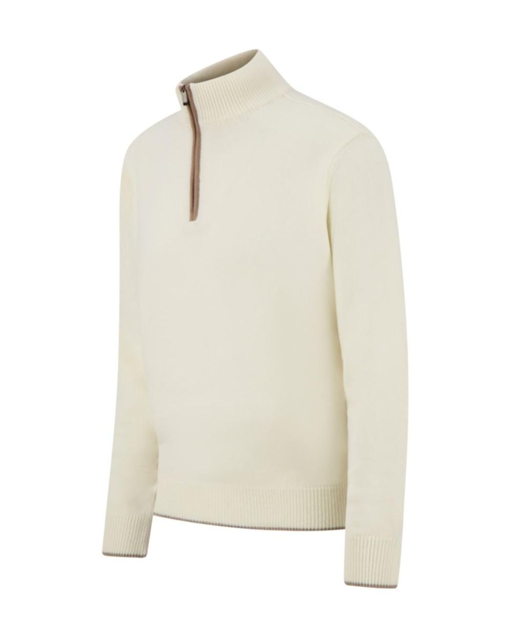 Paul & Shark White Quarter-Zip Sweater for men