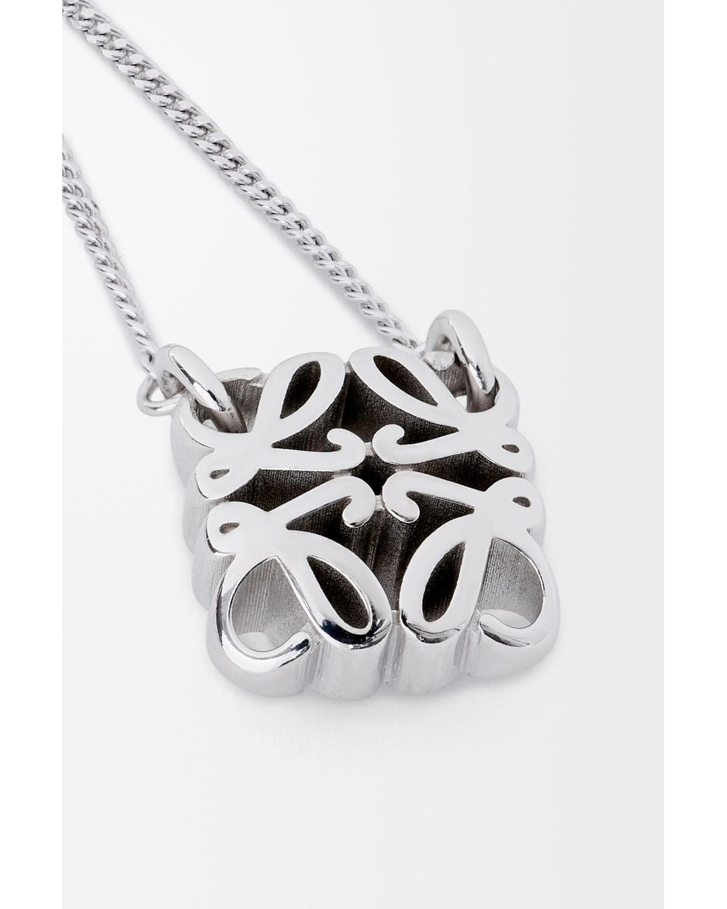 Loewe White Anagram Bombé Necklace