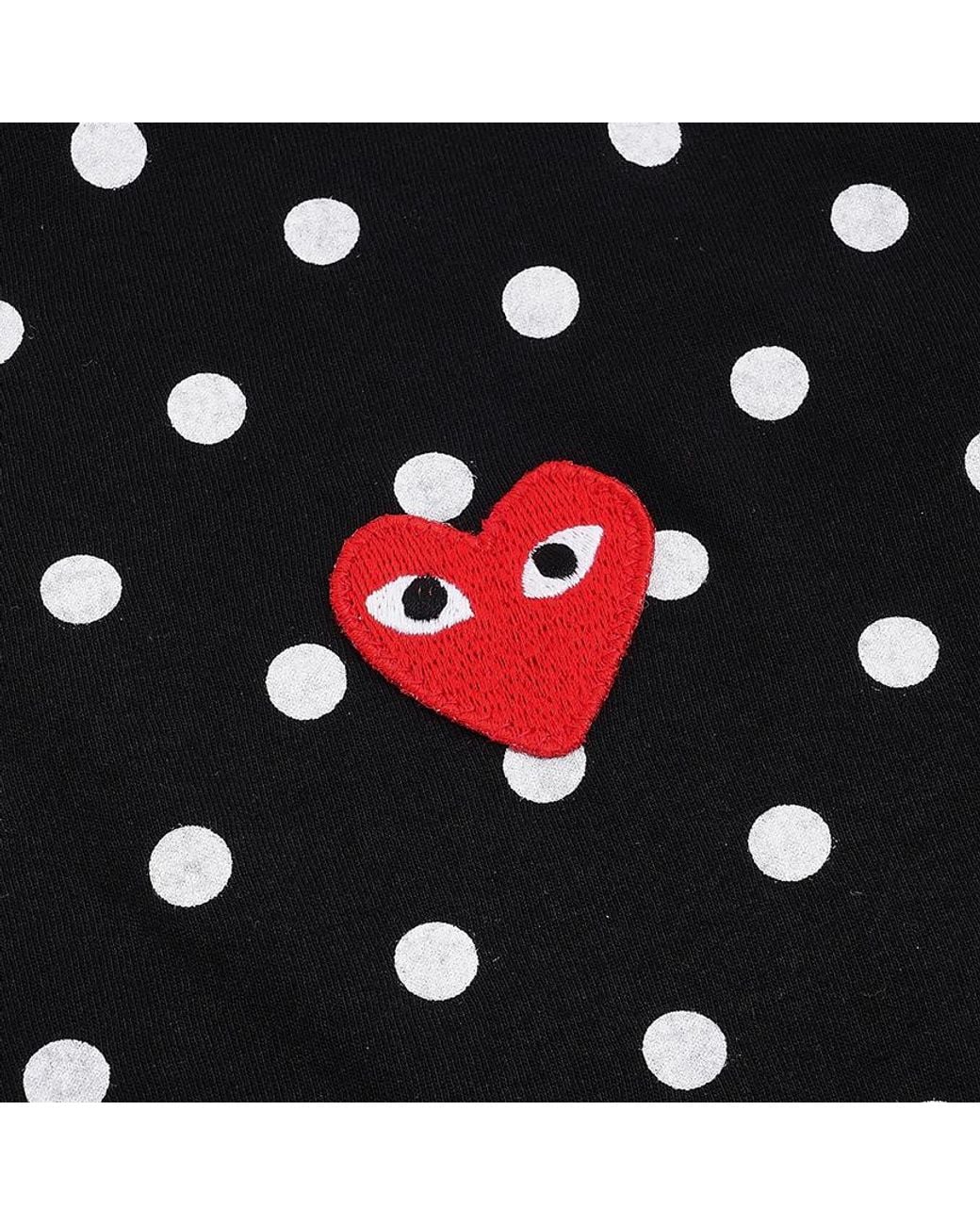 Comme des Garçons Blue Polka Dot Long-Sleeved T-Shirt for men