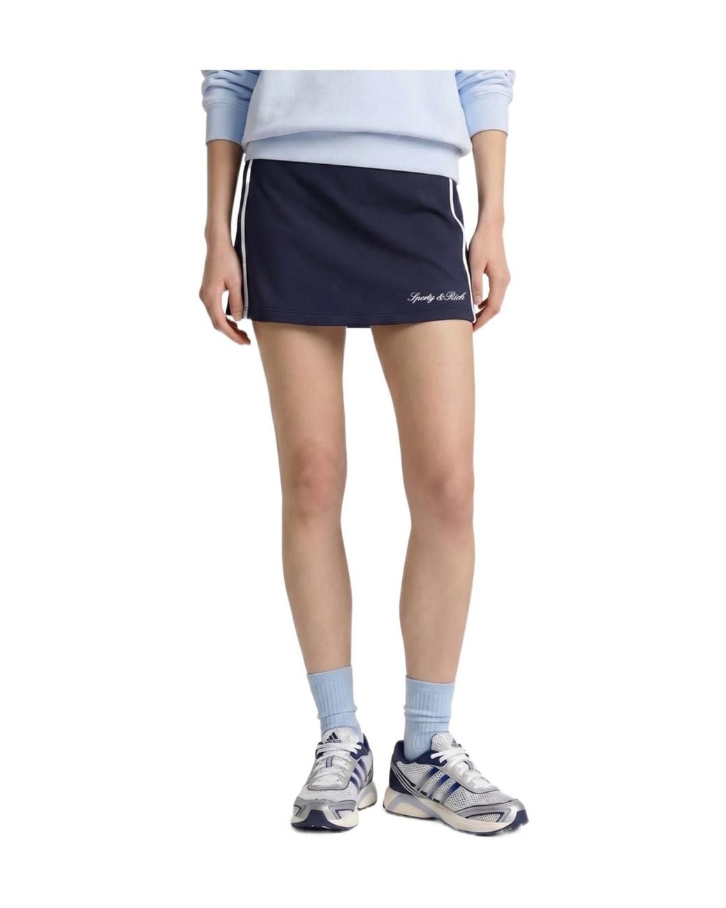 Sporty & Rich Blue Elastic Waist Skirt Pants