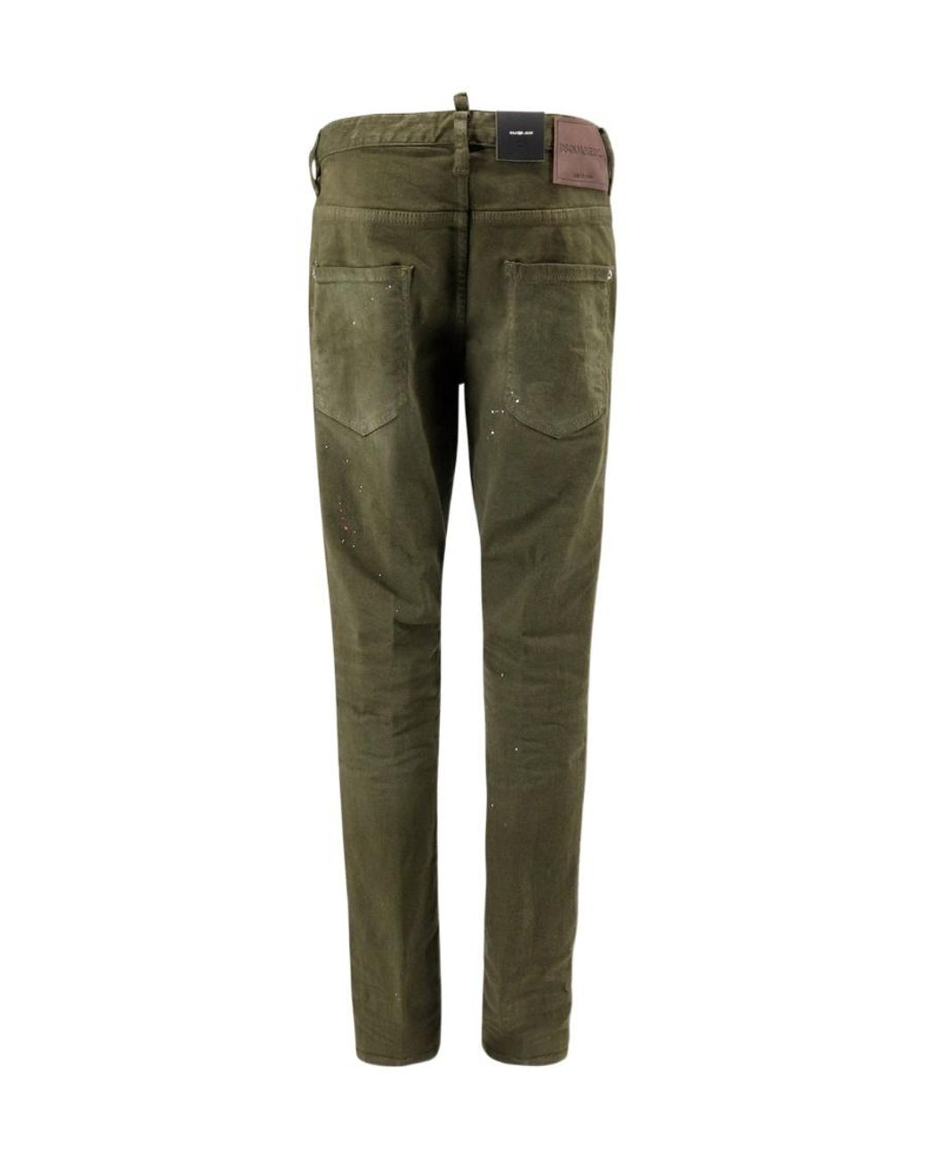 DSquared² Green Logo Patch Slim-Fit Jeans for men
