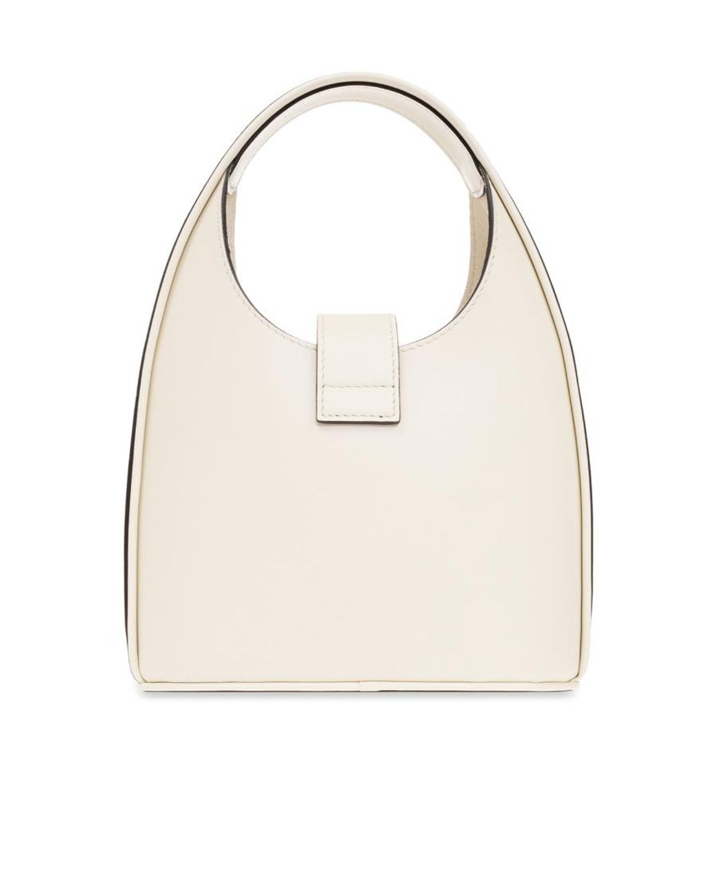 Ferragamo White Ferragamo Gancini-Buckle Logo-Engraved Mini Hobo Bag