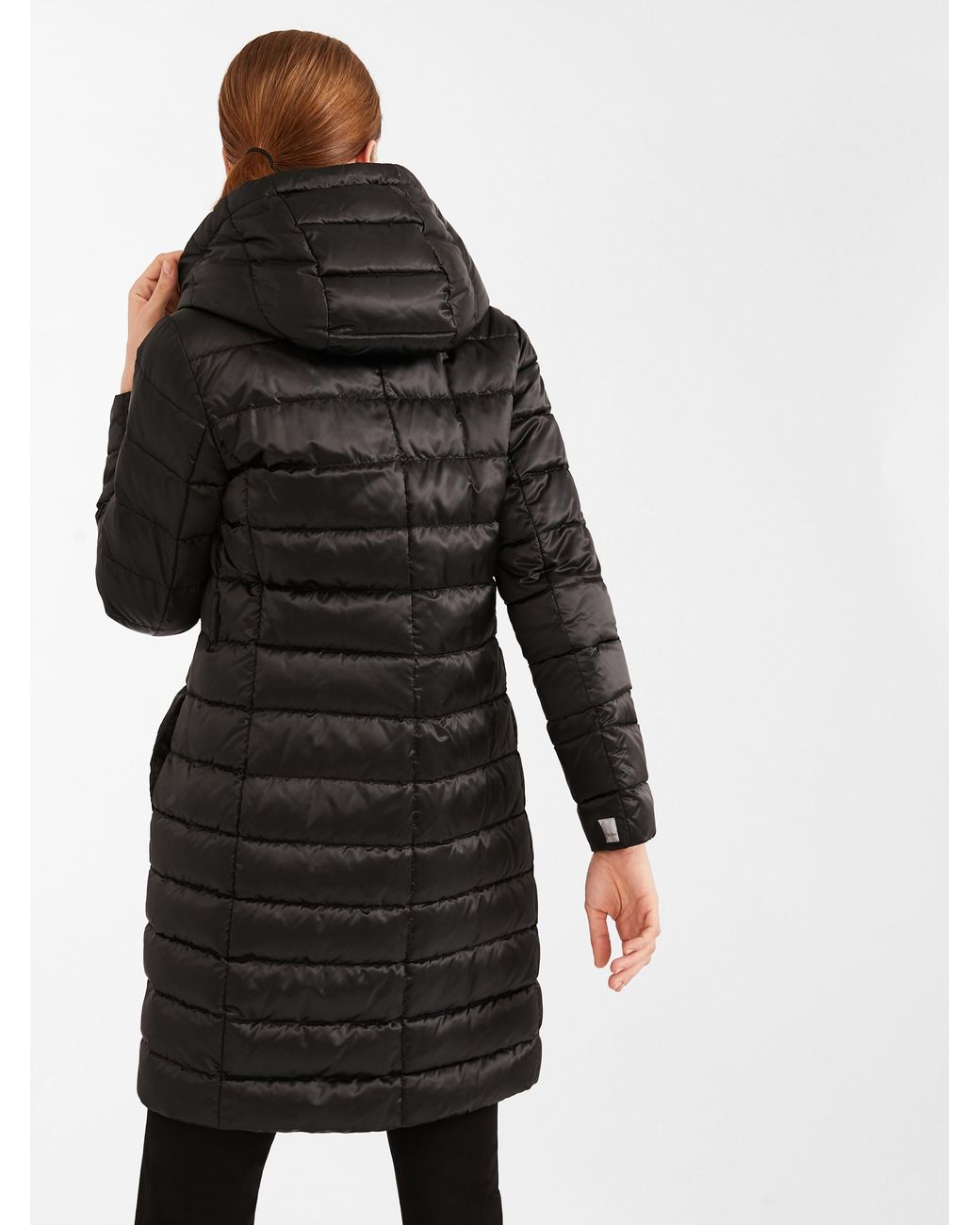 Max Mara Black Hooded Quilted Down Jacket