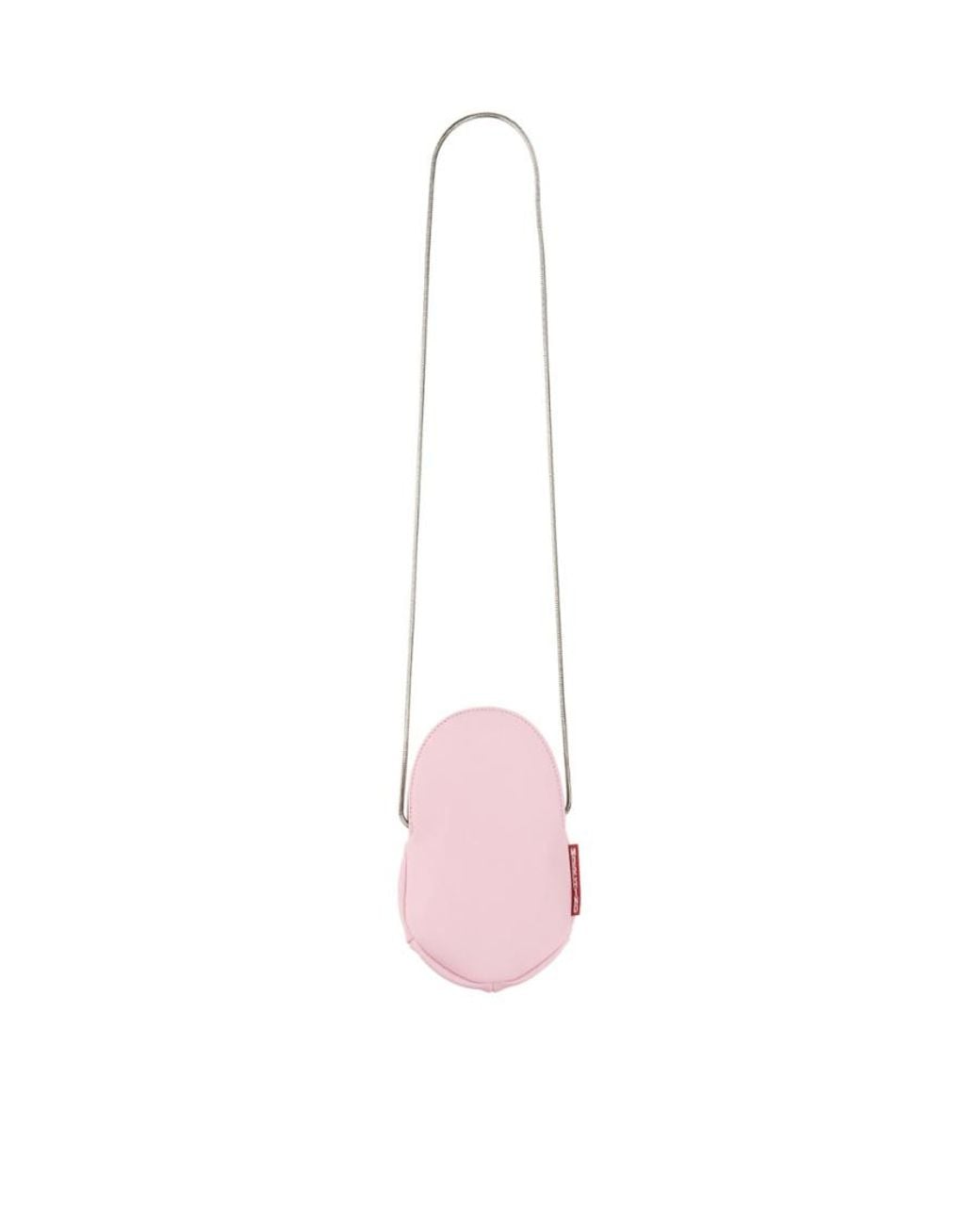 Moschino Pink Jeans Logo Patch Chain-Linked Crossbody Bag