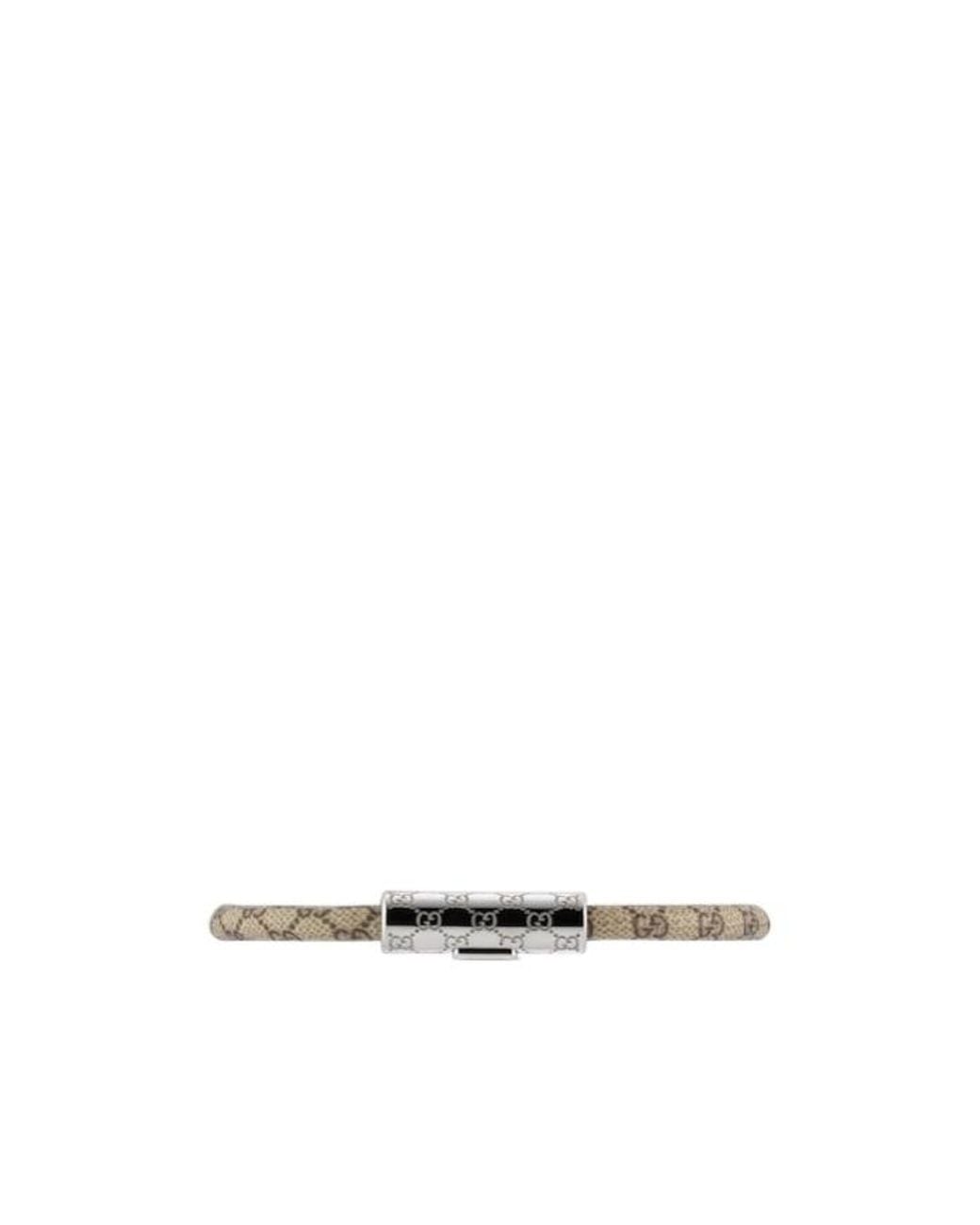 Gucci White Bracelet With Gg Detail