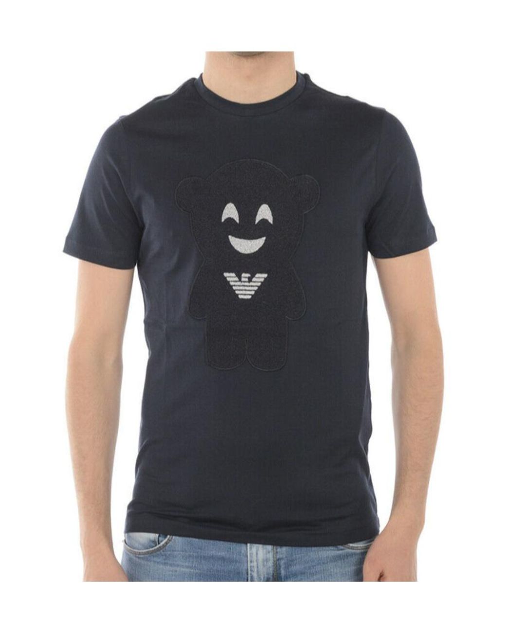 Emporio Armani Black Comic Bear T-Shirt for men