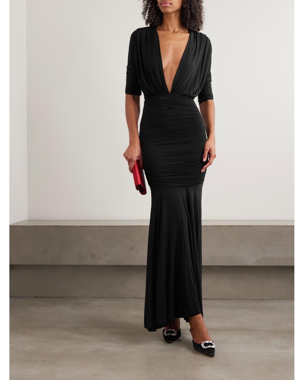 TOVE Black V-Neck Zipped Dress