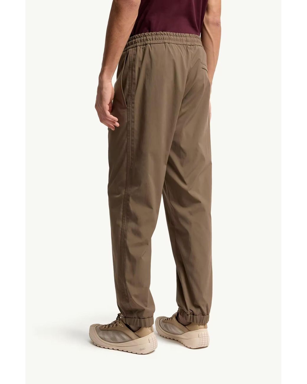 Moncler Natural Striped Stretch Jogging Trousers for men