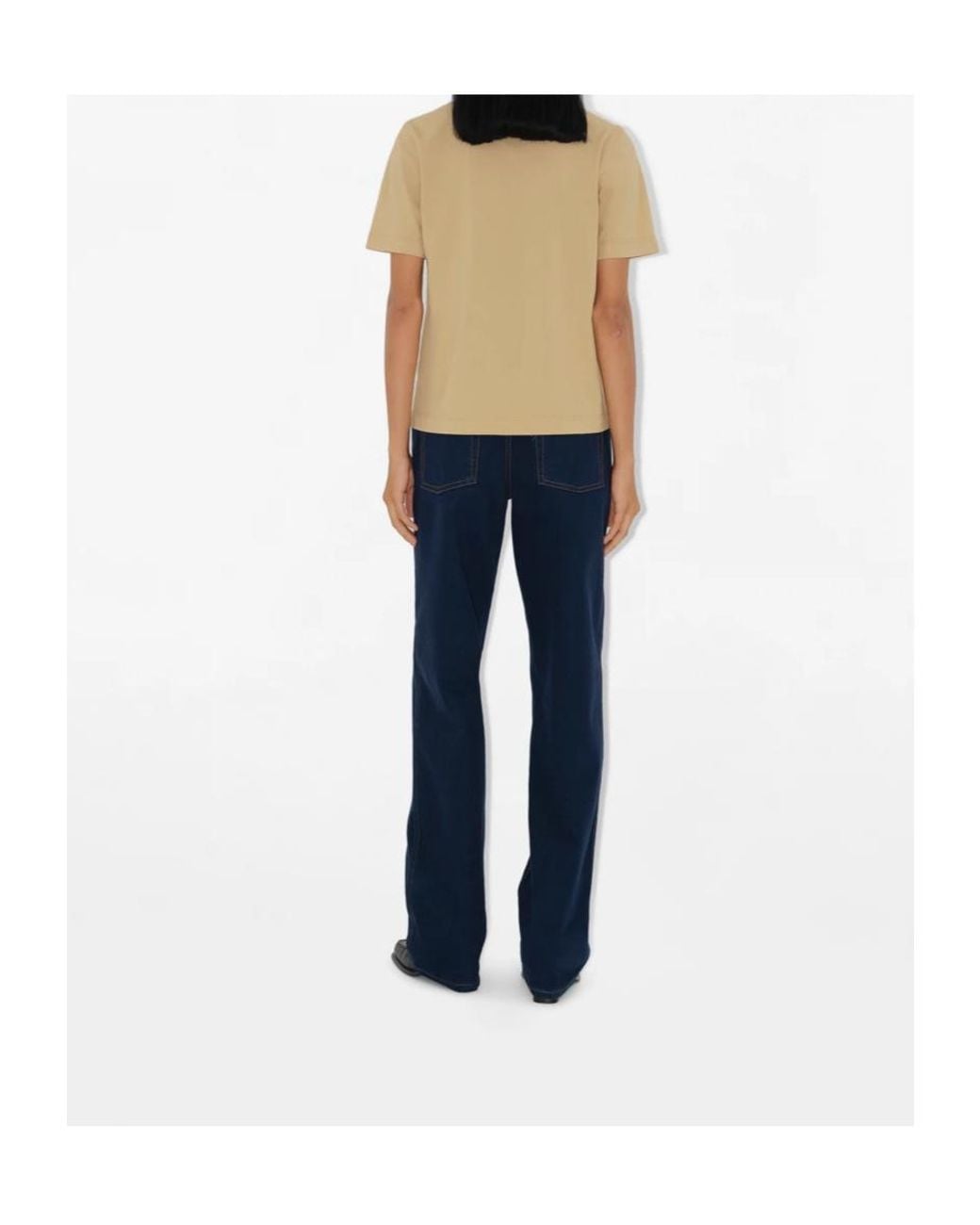 Burberry Natural Logo-Embroidered Crewneck T-Shirt