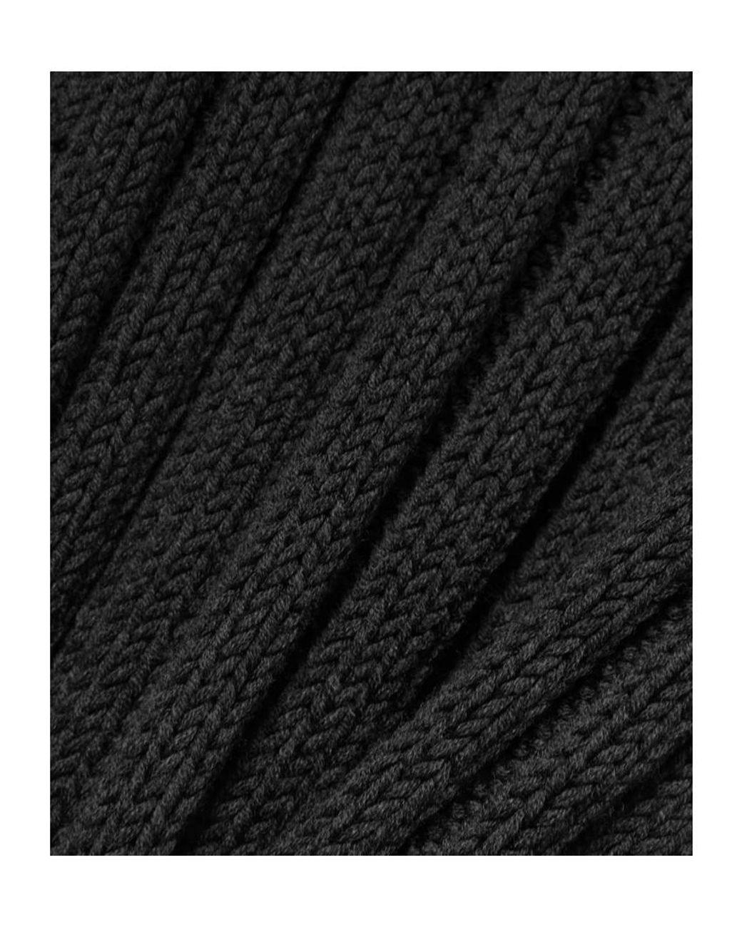 The Row Black Danielas Rib Wool Blended Extra Long Dress