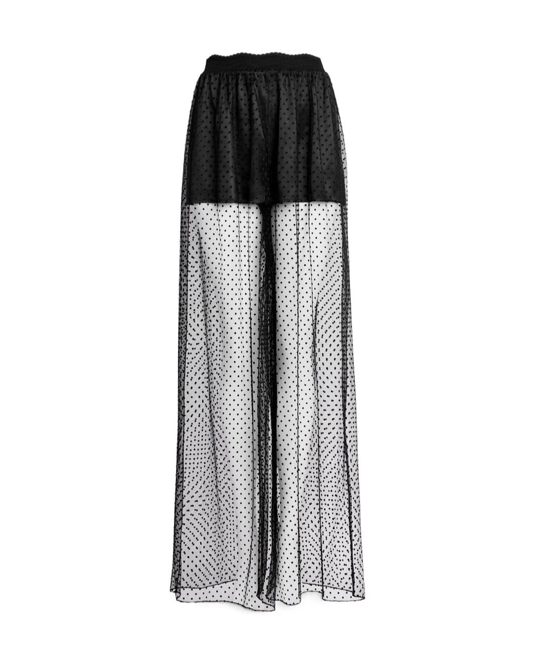 Alaïa Gray Mesh Wide-Leg Trousers
