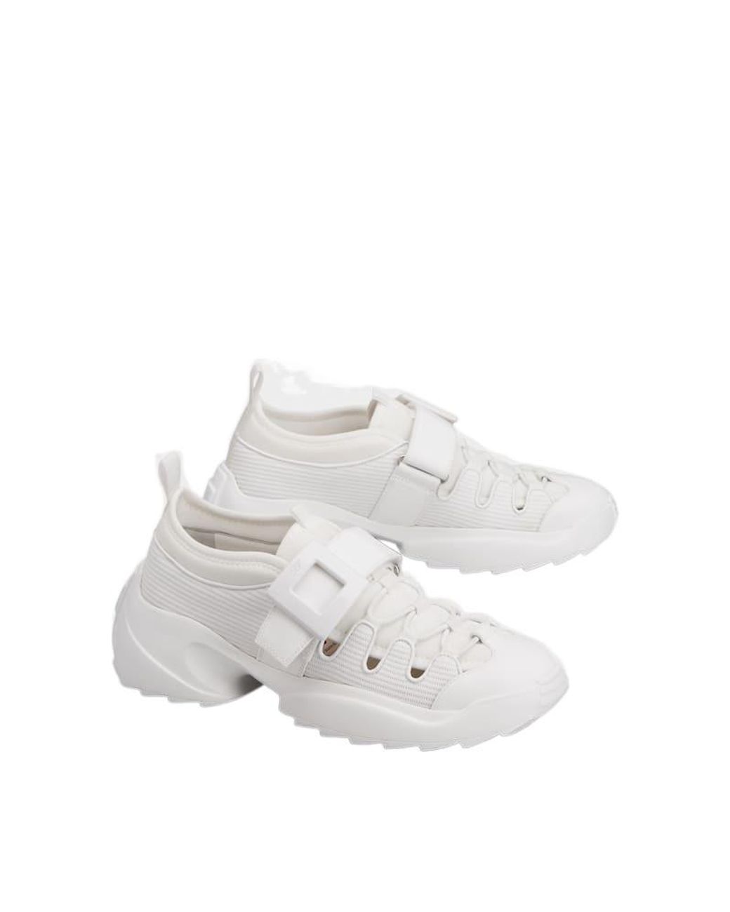 Roger Vivier White Viv' On The Run Trekky Sneakers