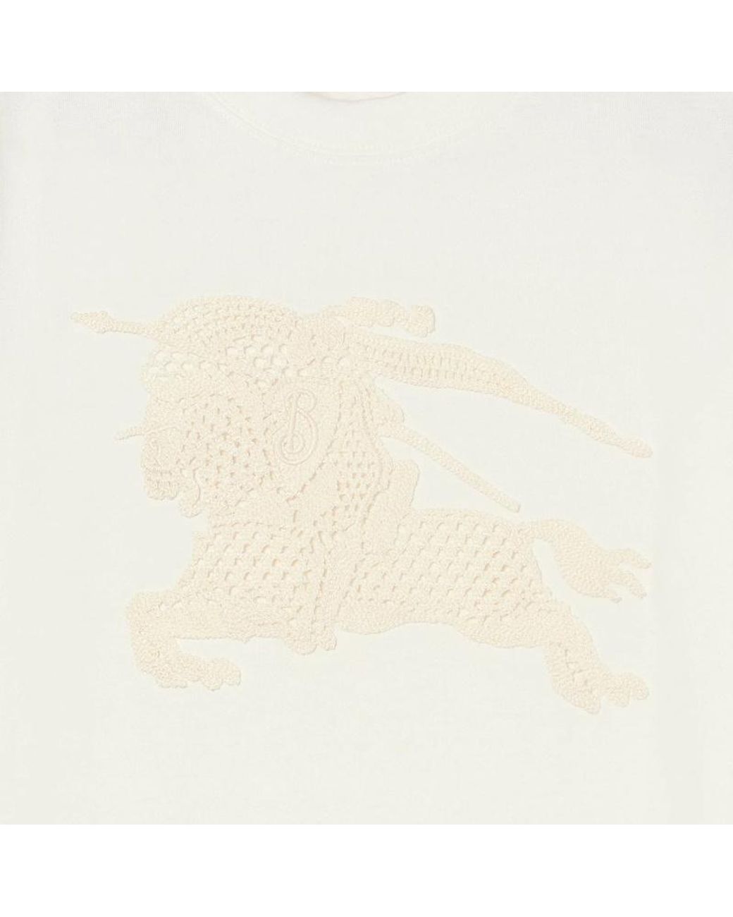 Burberry White Ekd Crewneck T-Shirt