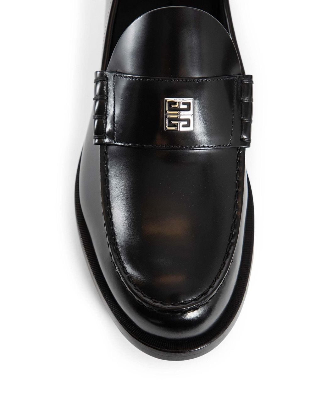 Givenchy Black Mr G Logo Plaque Loafers for men