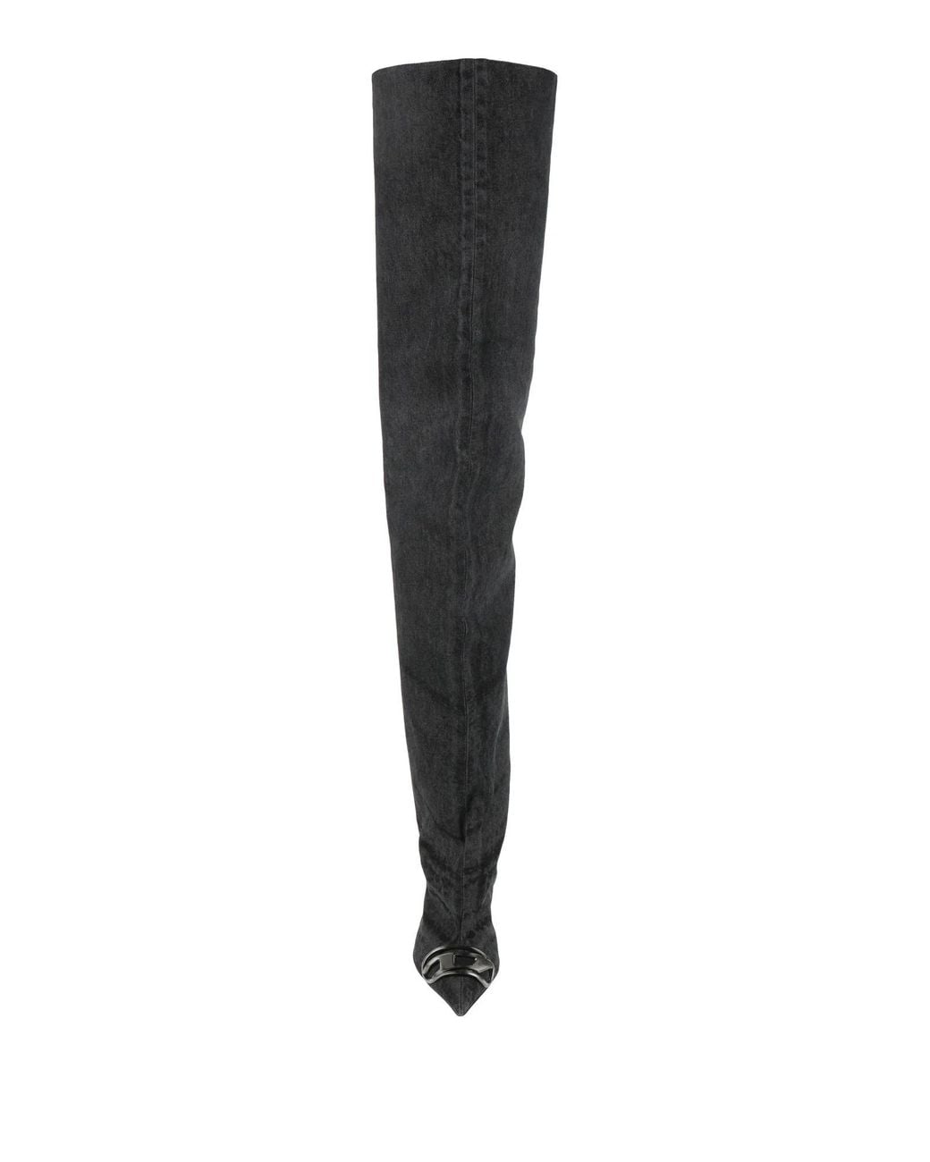 DIESEL Black Over-The-Knee Boots