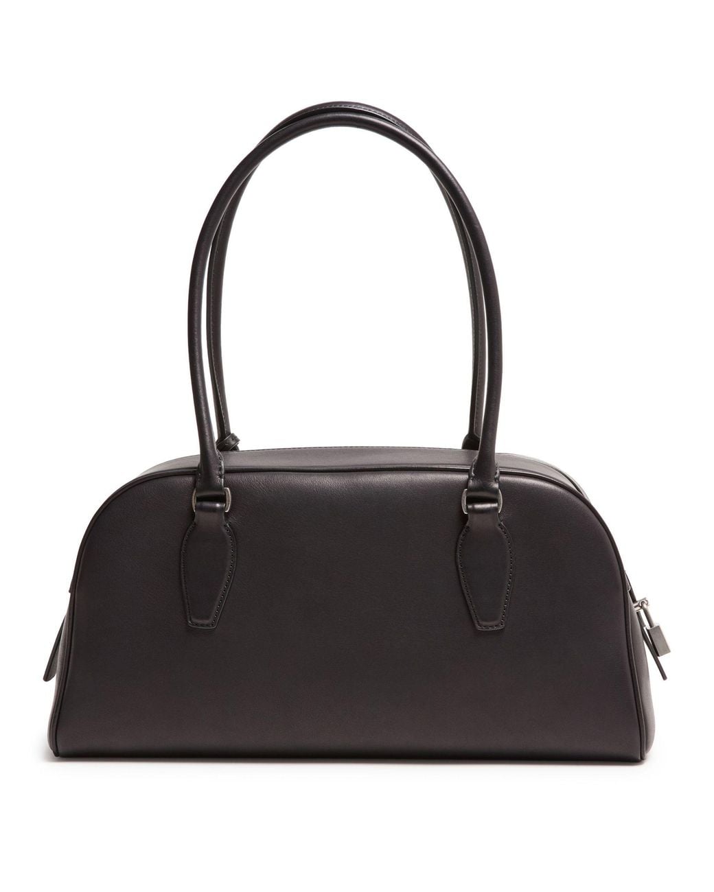 The Row Black E/W India Leather Shoulder Bag