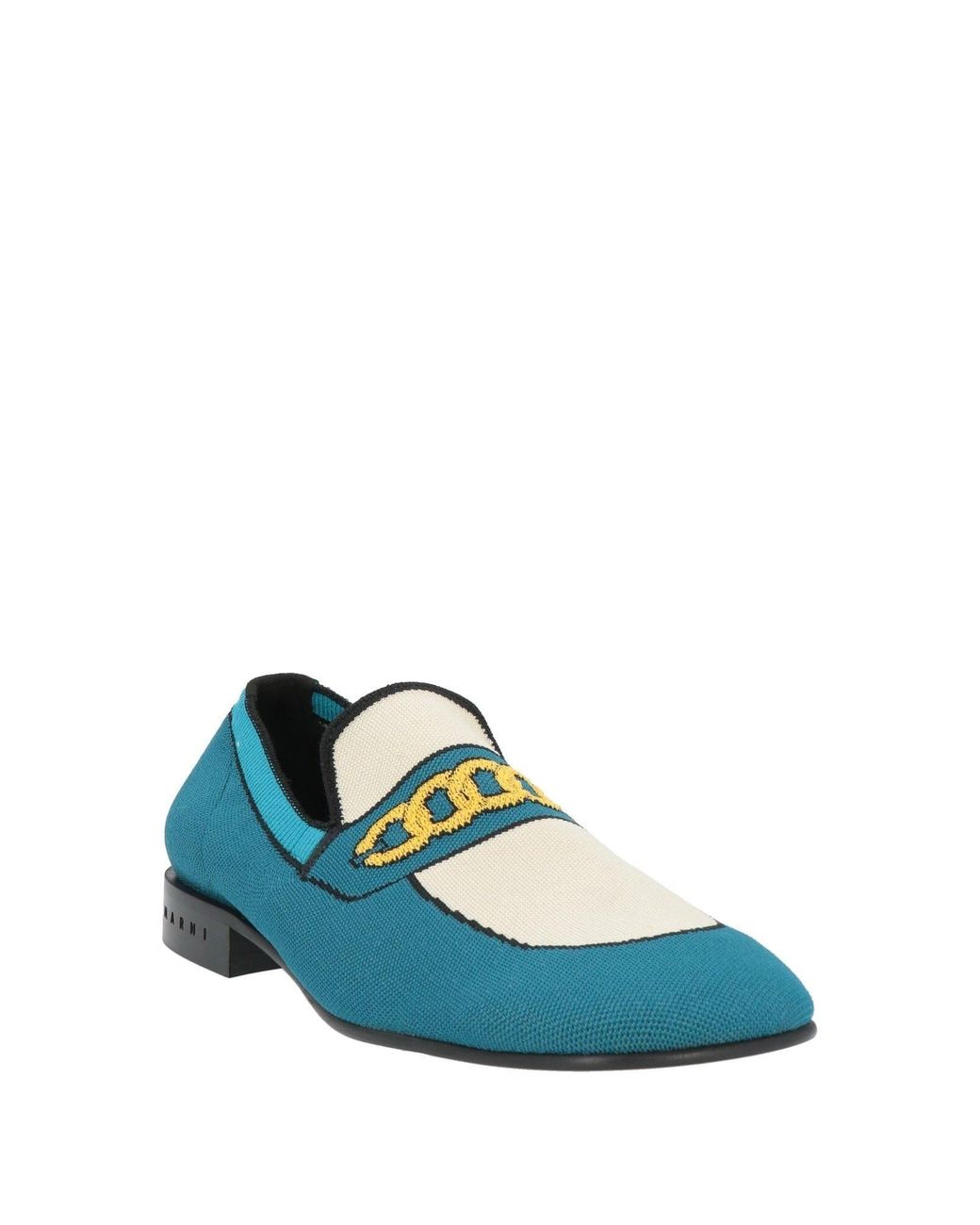 Marni Blue Woven Loafers