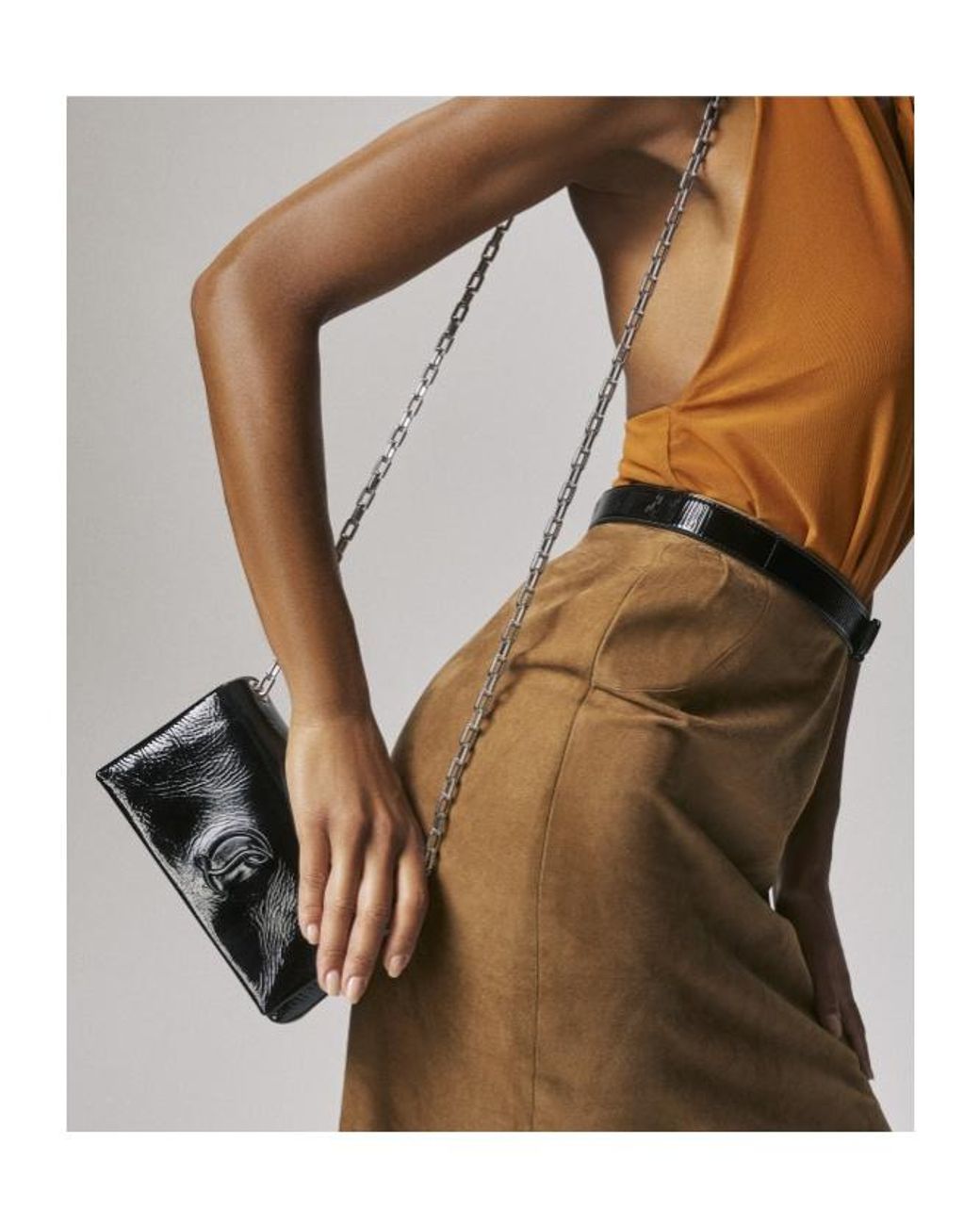 Christian Louboutin Black Loubi54 Foldover Top Crossbody Bag