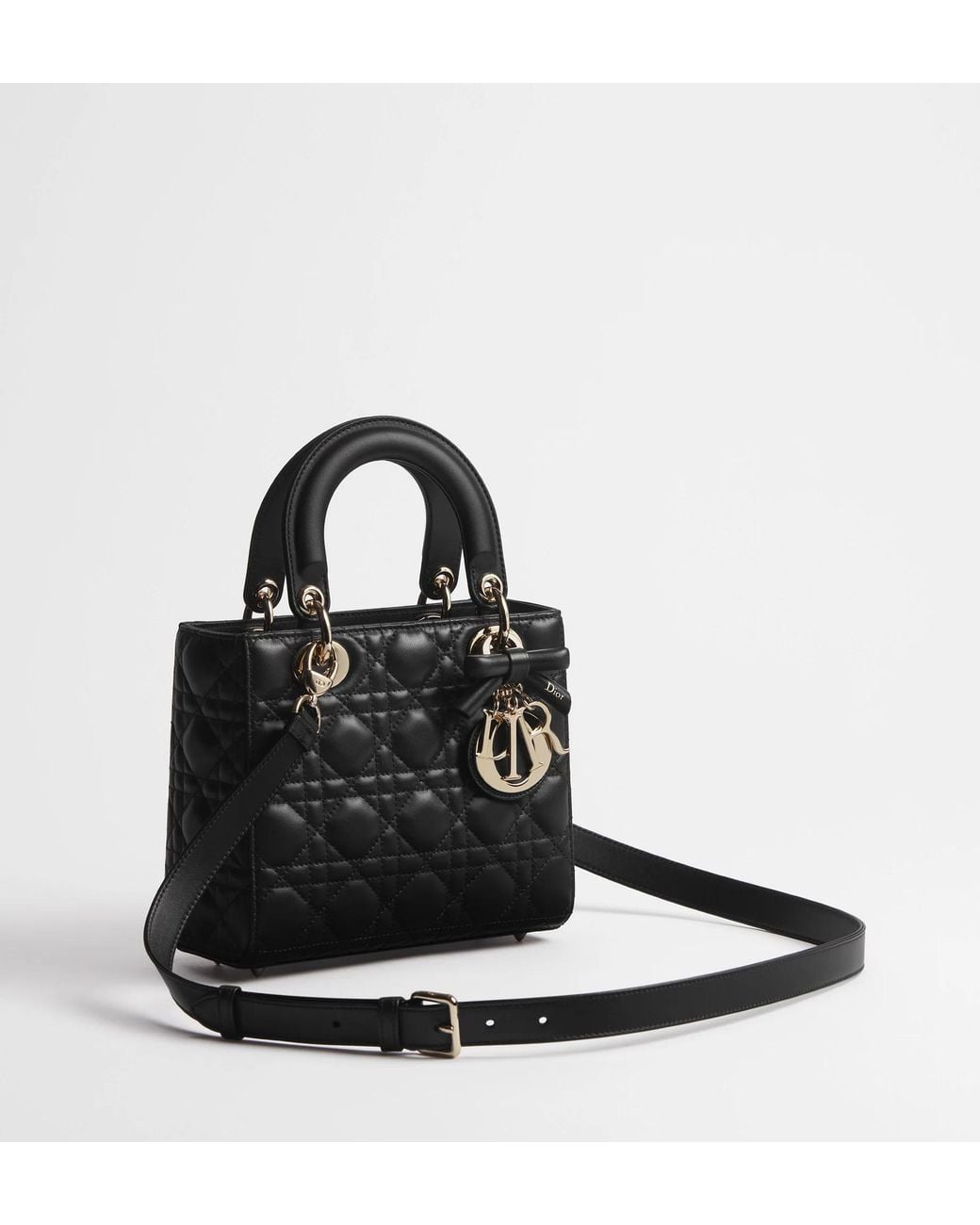 Dior Black Small Lady Bag With Strap