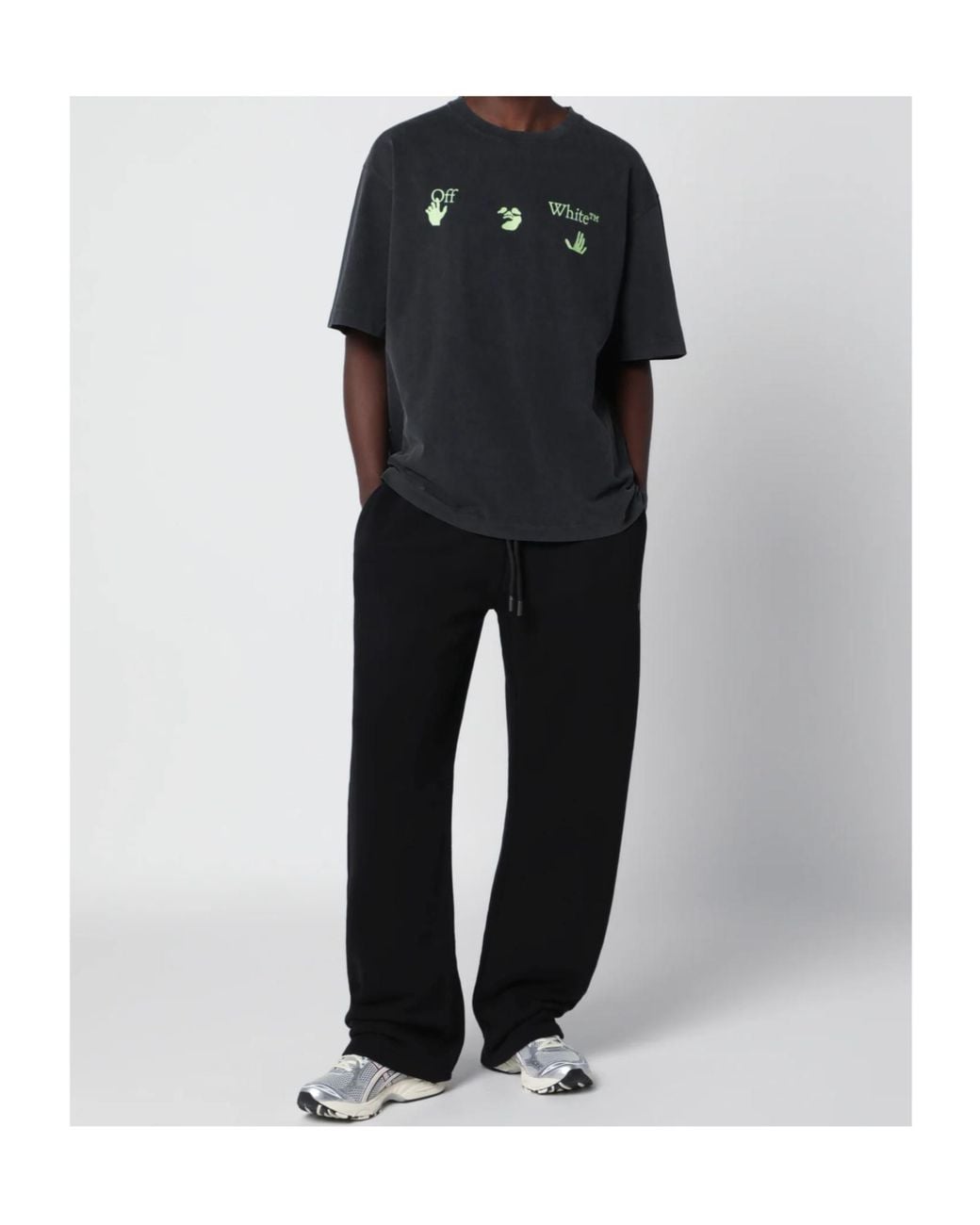 Off-White c/o Virgil Abloh Black Drawstring Wide-Leg Pants for men