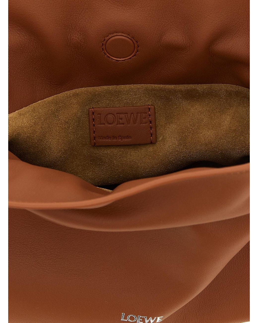 Loewe Brown Mini Flamenco Clutch Bag
