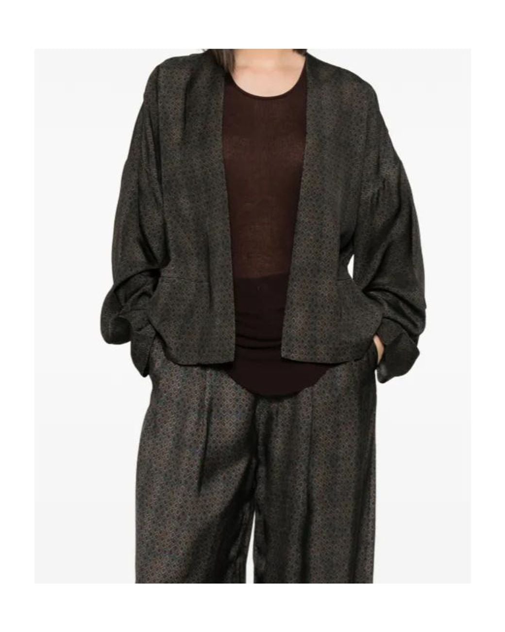Uma Wang Black Long-Sleeved Casual Jacket